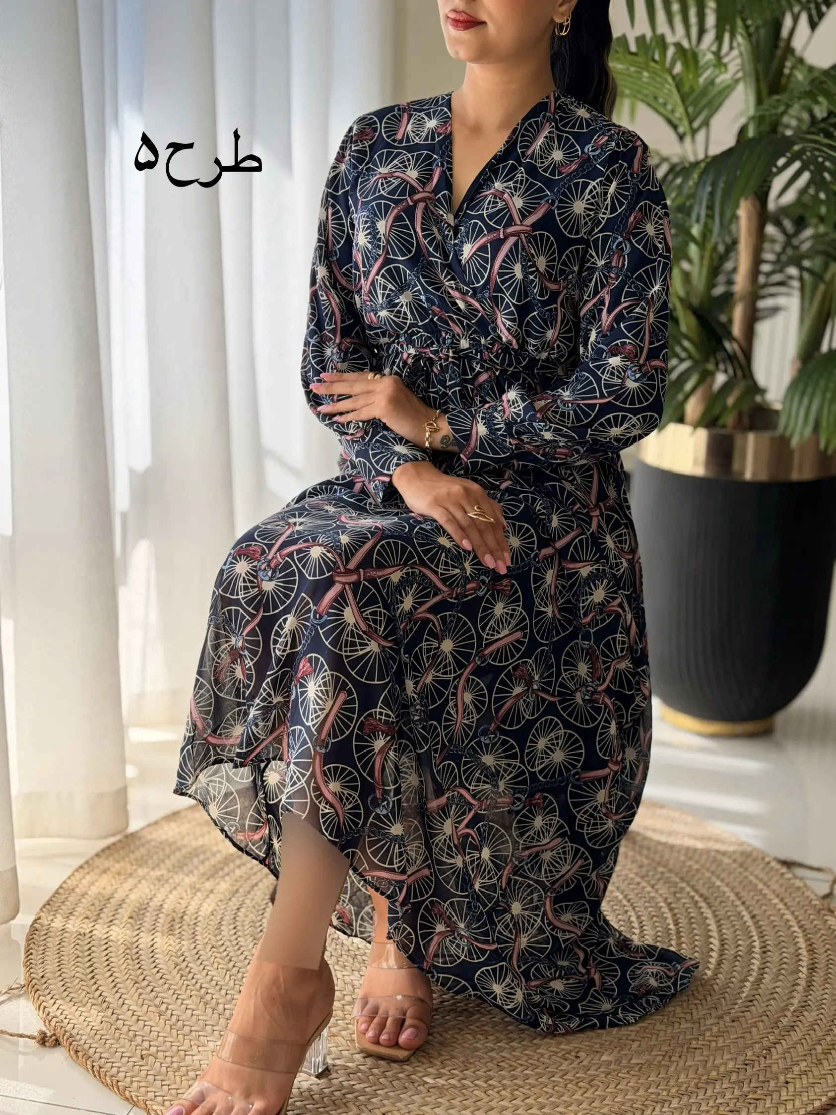 پیراهن چپ و راستی آستردار کد2693