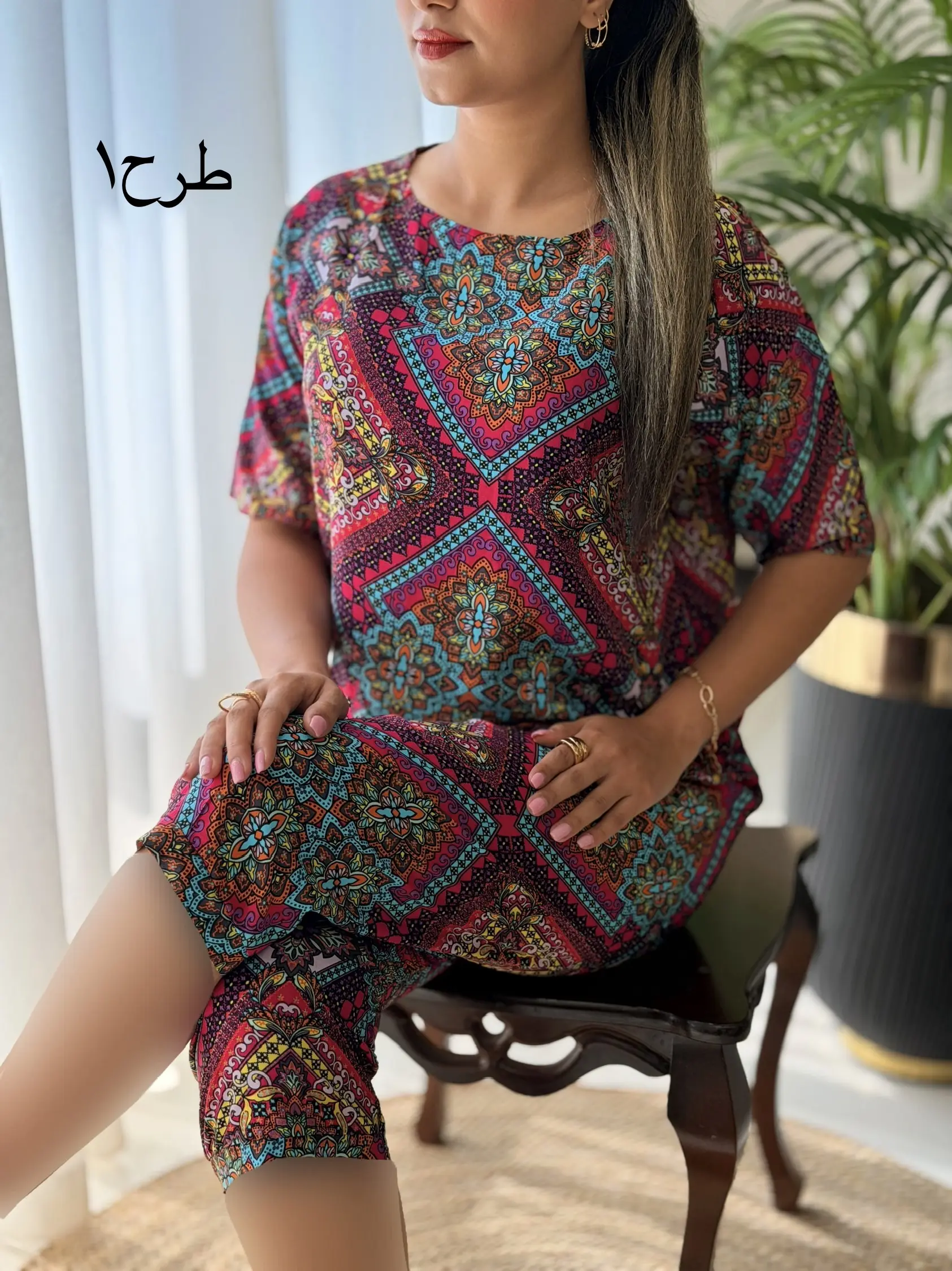 ست تیشرت شلوارک برمودا کد2690