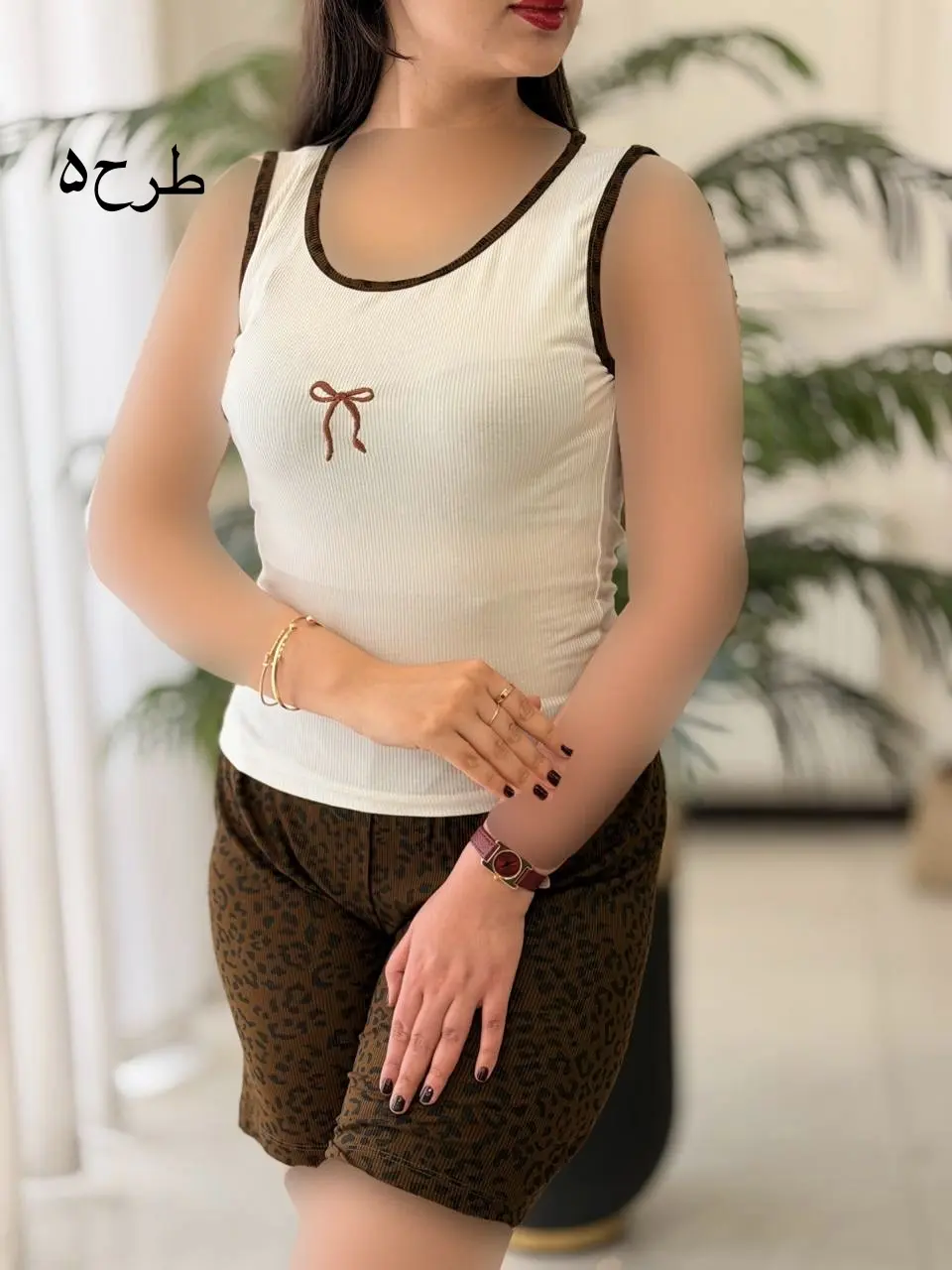تاپ شورتک پلنگی کد2595
