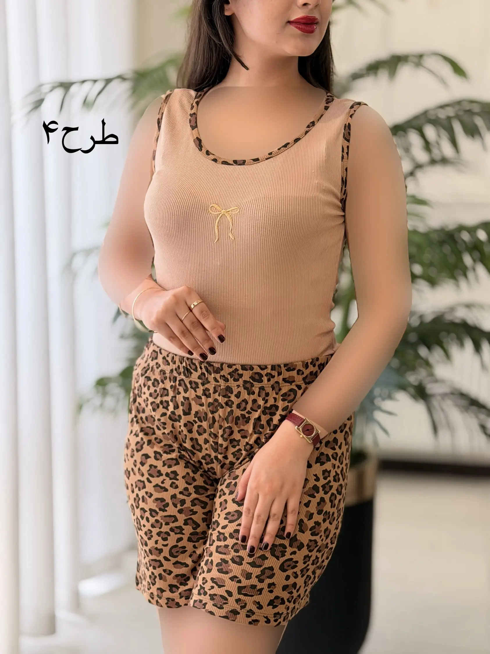 تاپ شورتک پلنگی کد2595