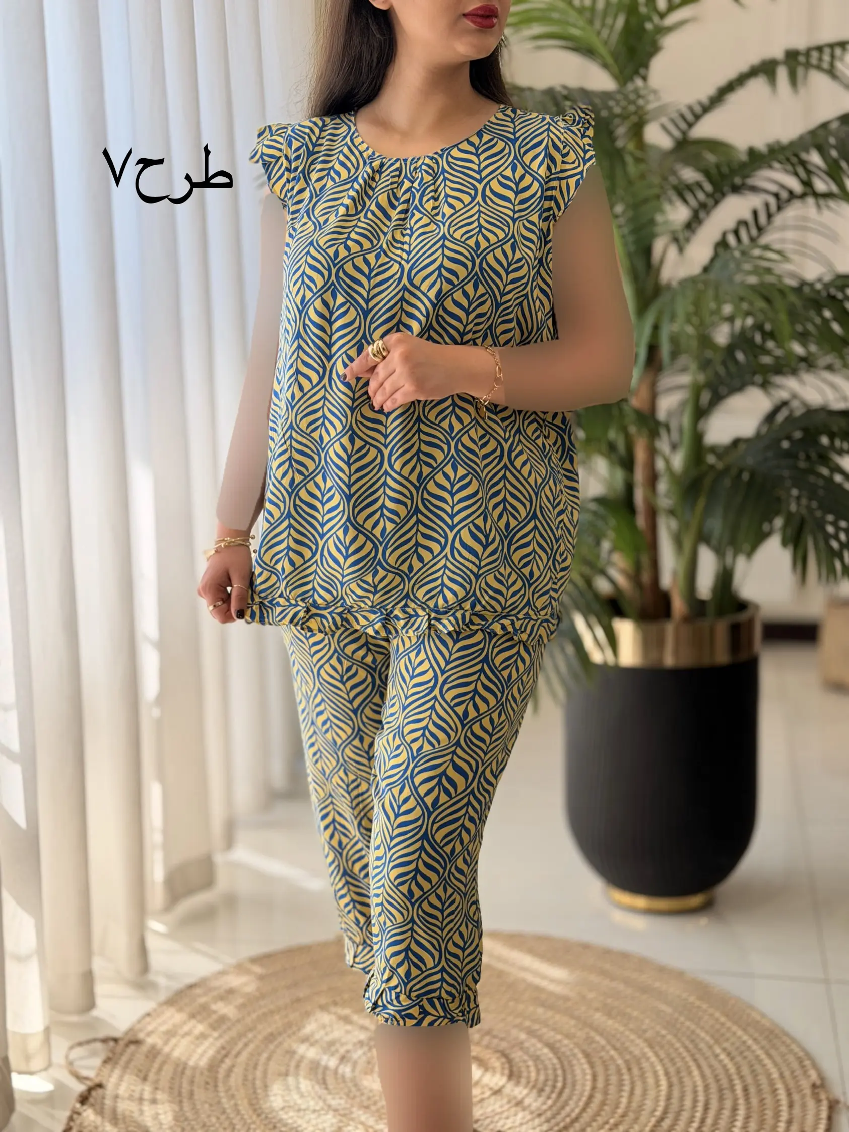 ست تاپ شلوارک چین دار کد2604