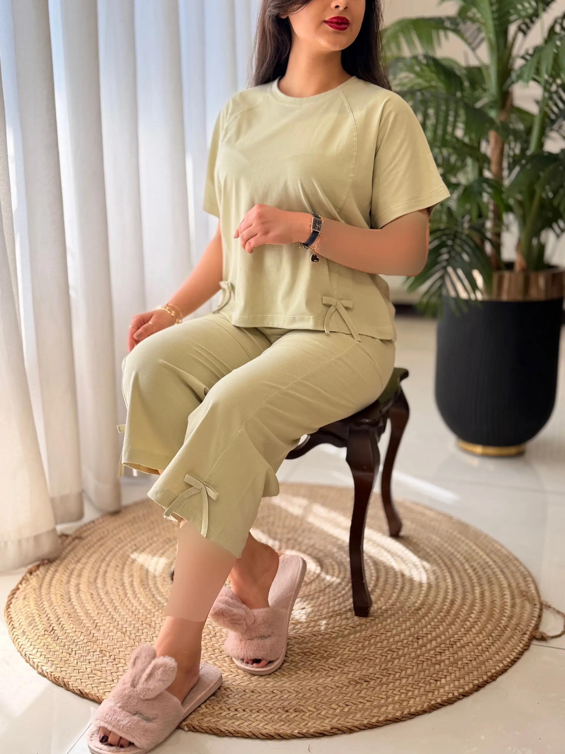 ست تیشرت شلوارک پاپیون کد2608