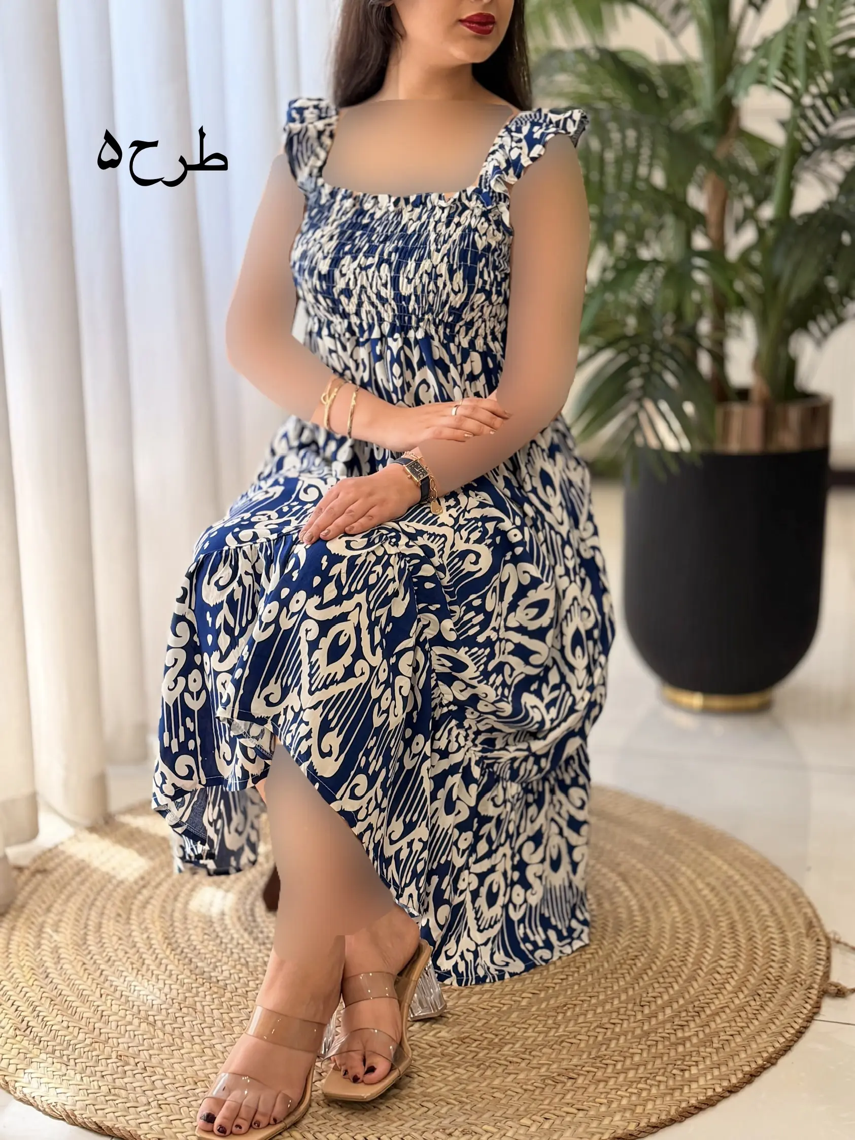 پیراهن تمام نخ بلند آدرینا کد2612