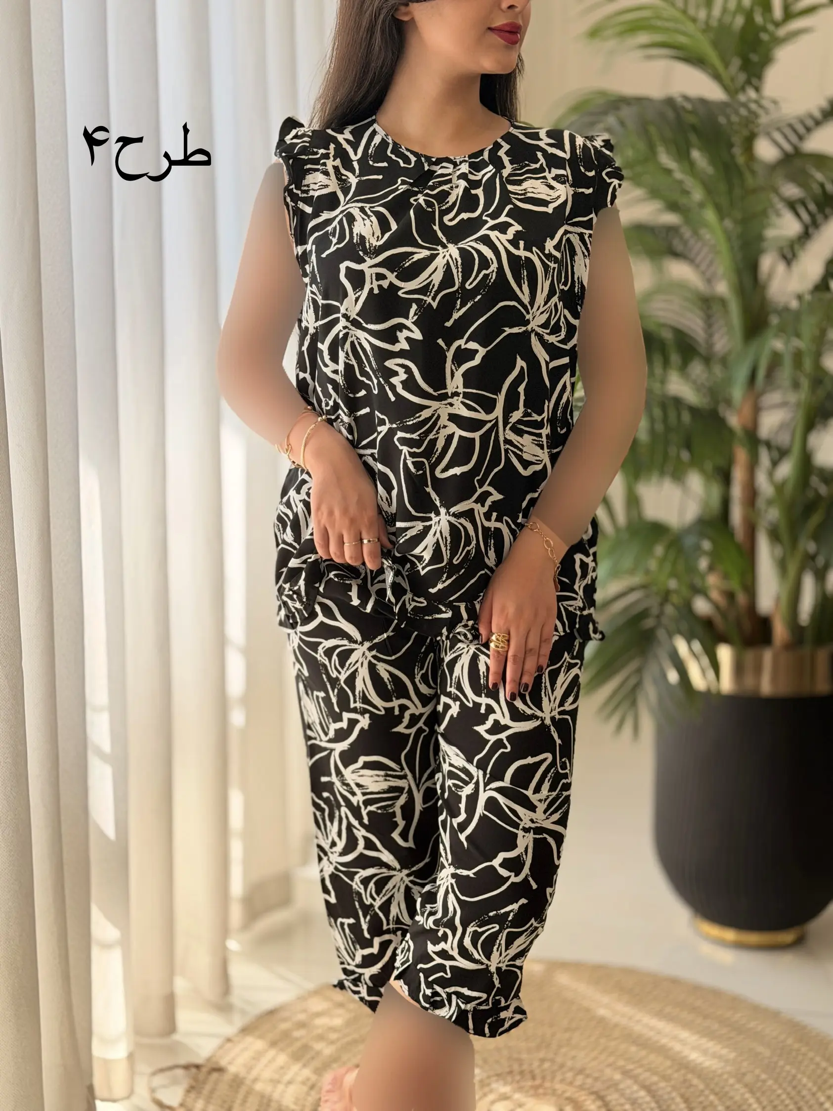 ست تاپ شلوارک چین دار کد2604