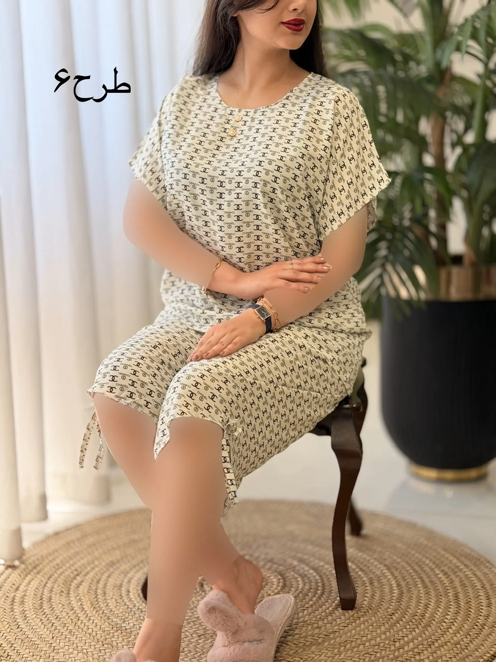 ست تیشرت شلوارک نخی برمودا کد2610
