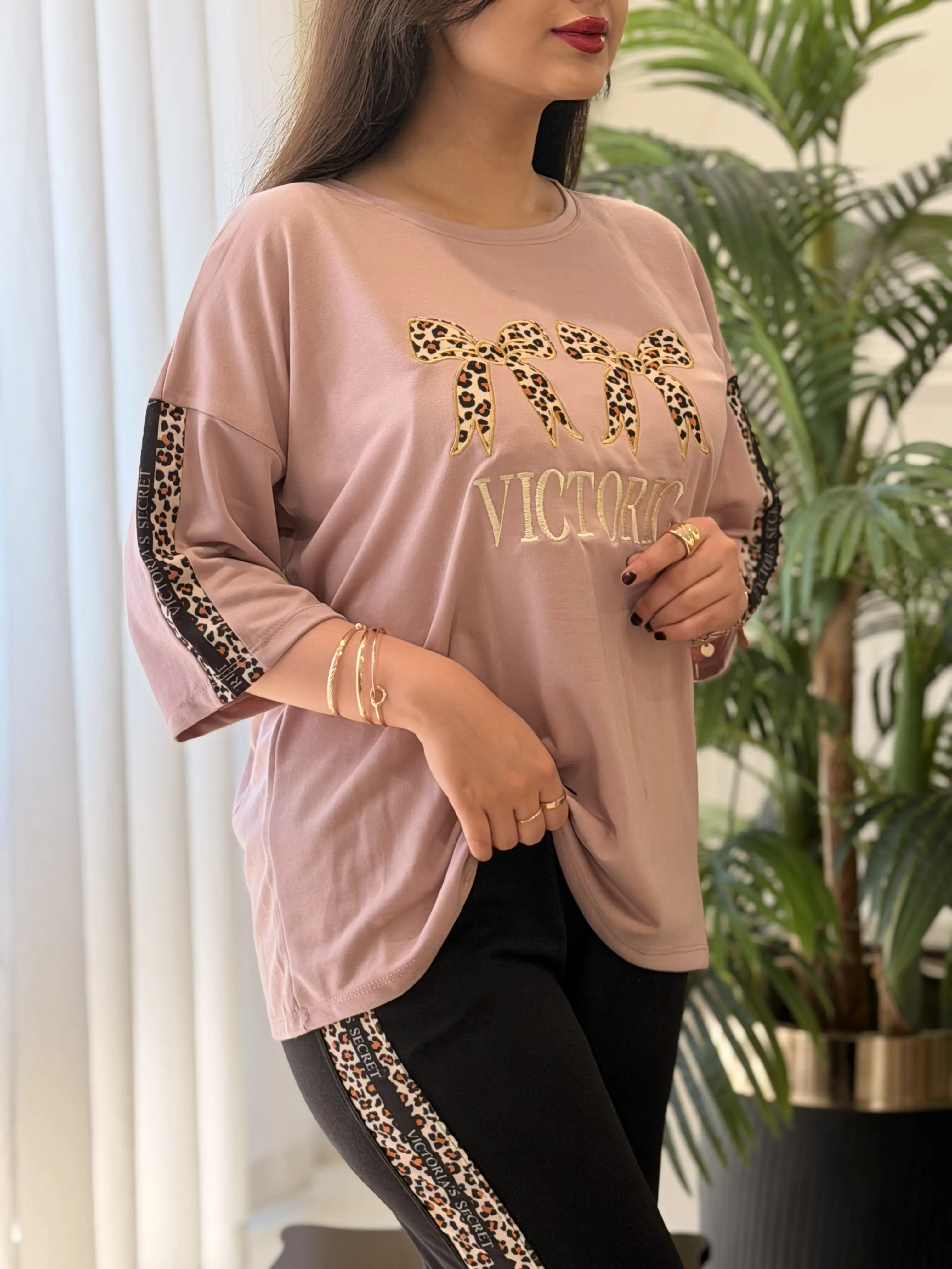 ست تیشرت شلوار پاپیون کد2605
