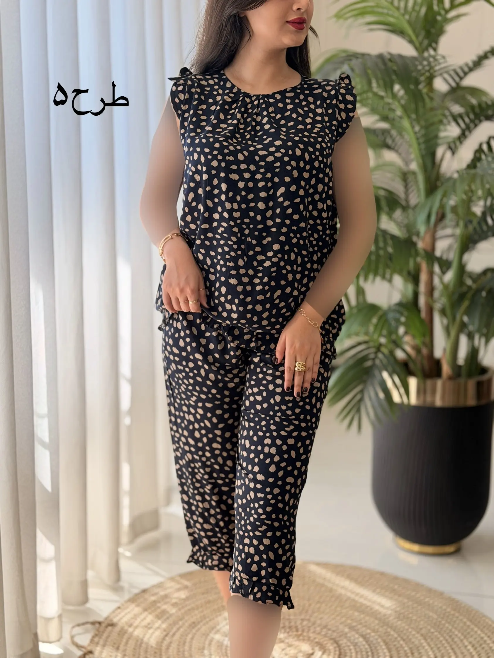 ست تاپ شلوارک چین دار کد2604