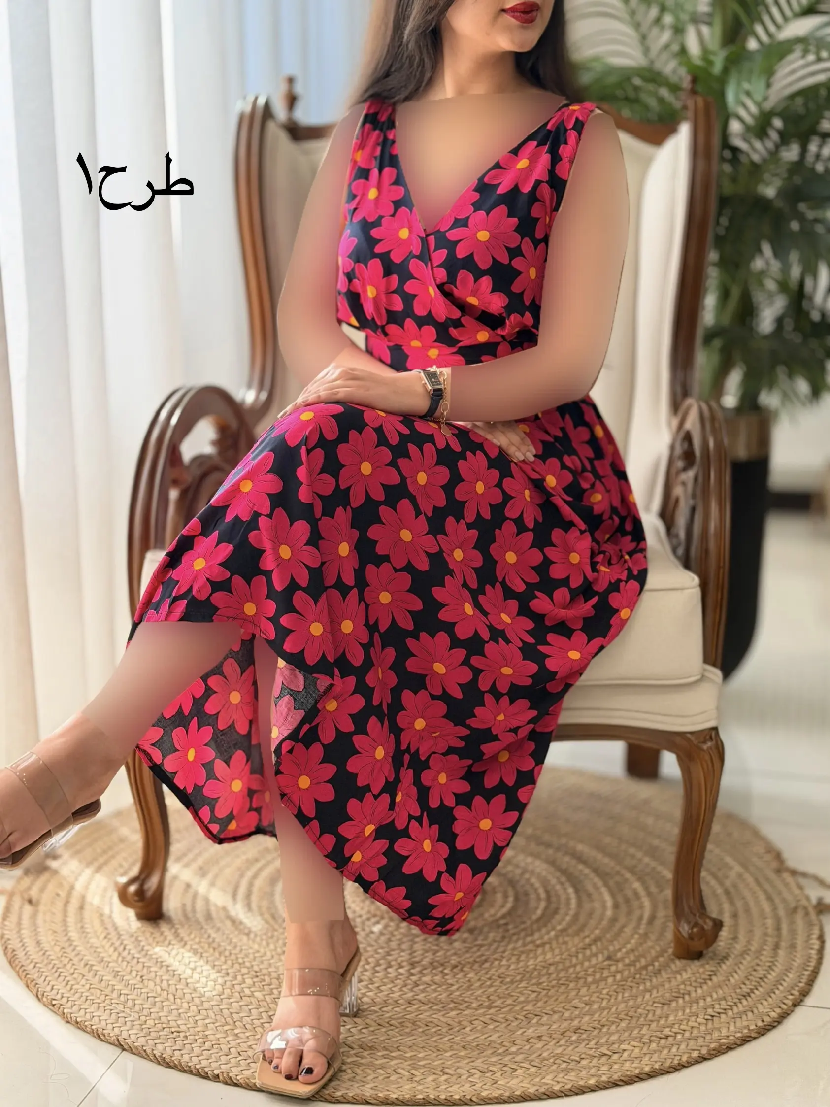 پیراهن بلند تمام نخ دلبر کد2636