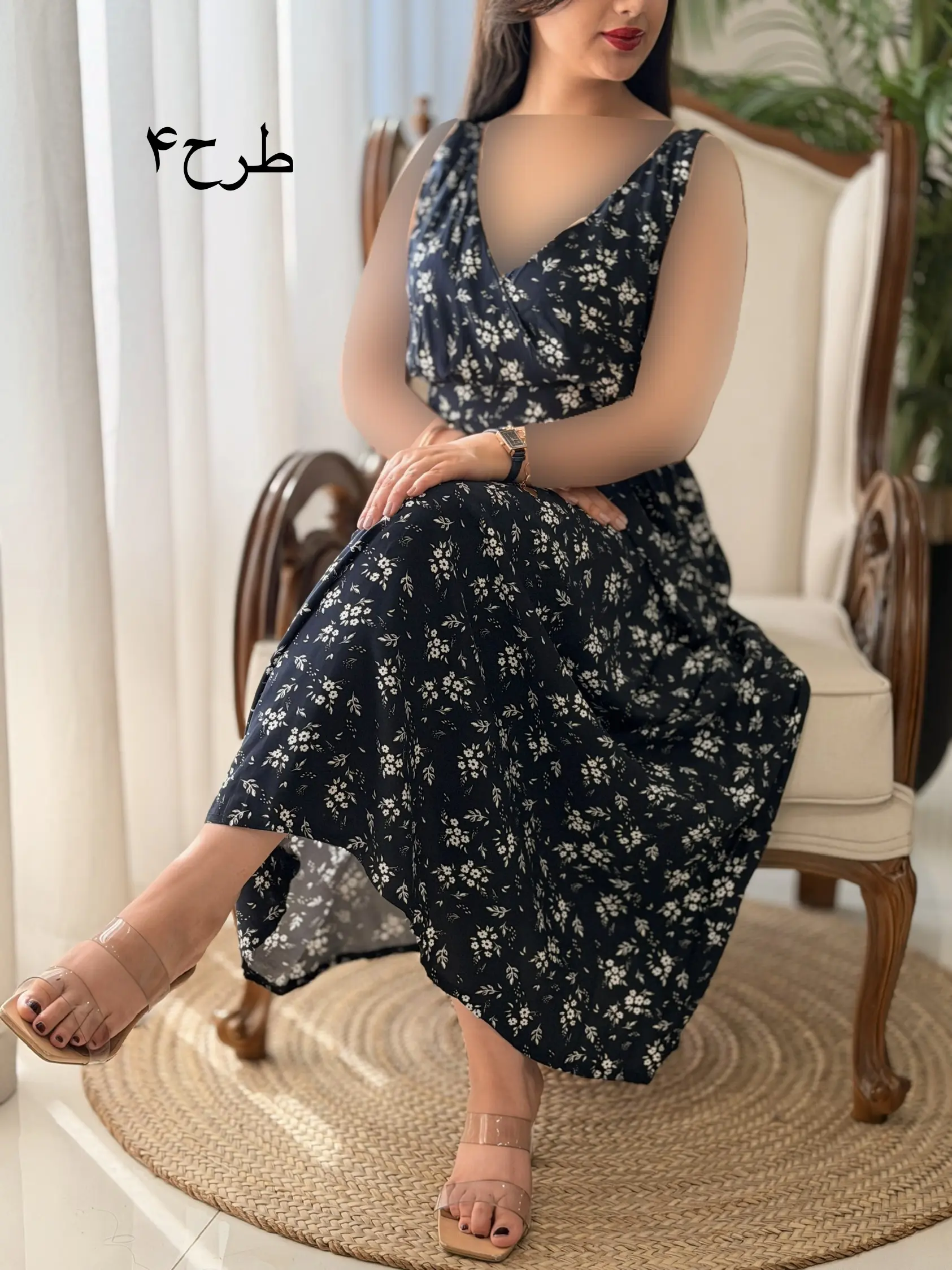 پیراهن بلند تمام نخ دلبر کد2636