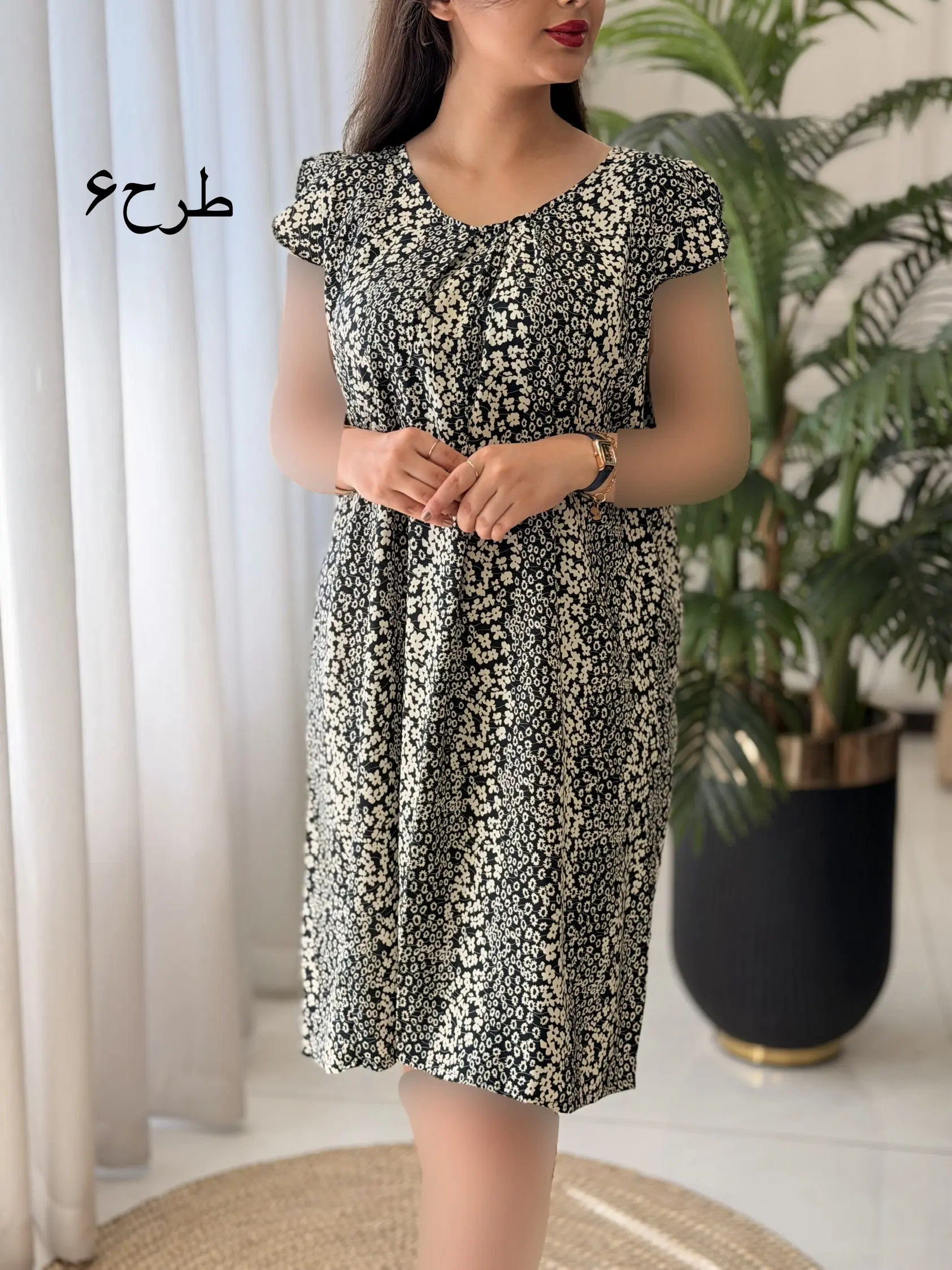 پیراهن تمام نخ کوتاه سیمین کد2616
