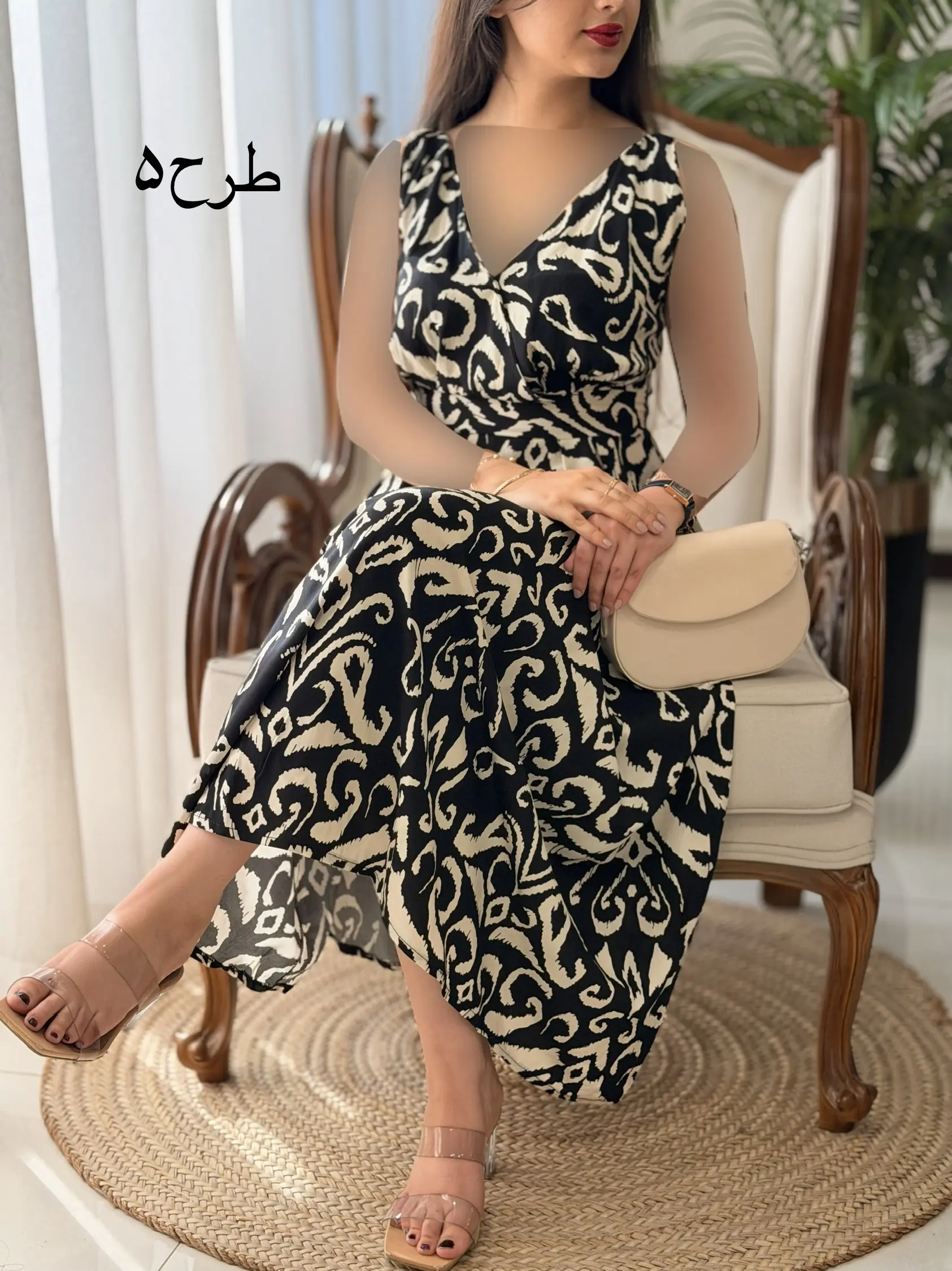 پیراهن بلند تمام نخ دلبر کد2636