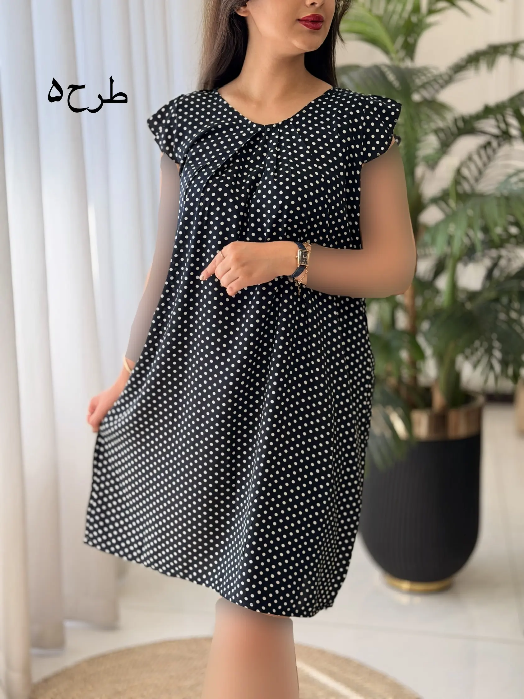 پیراهن تمام نخ کوتاه سیمین کد2616