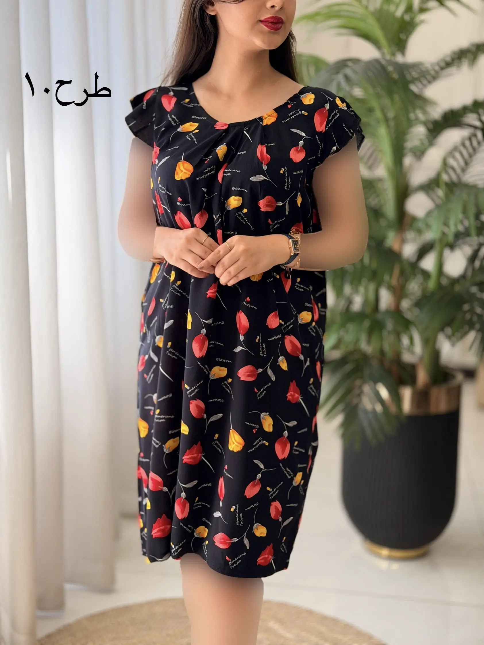 پیراهن تمام نخ کوتاه سیمین کد2616