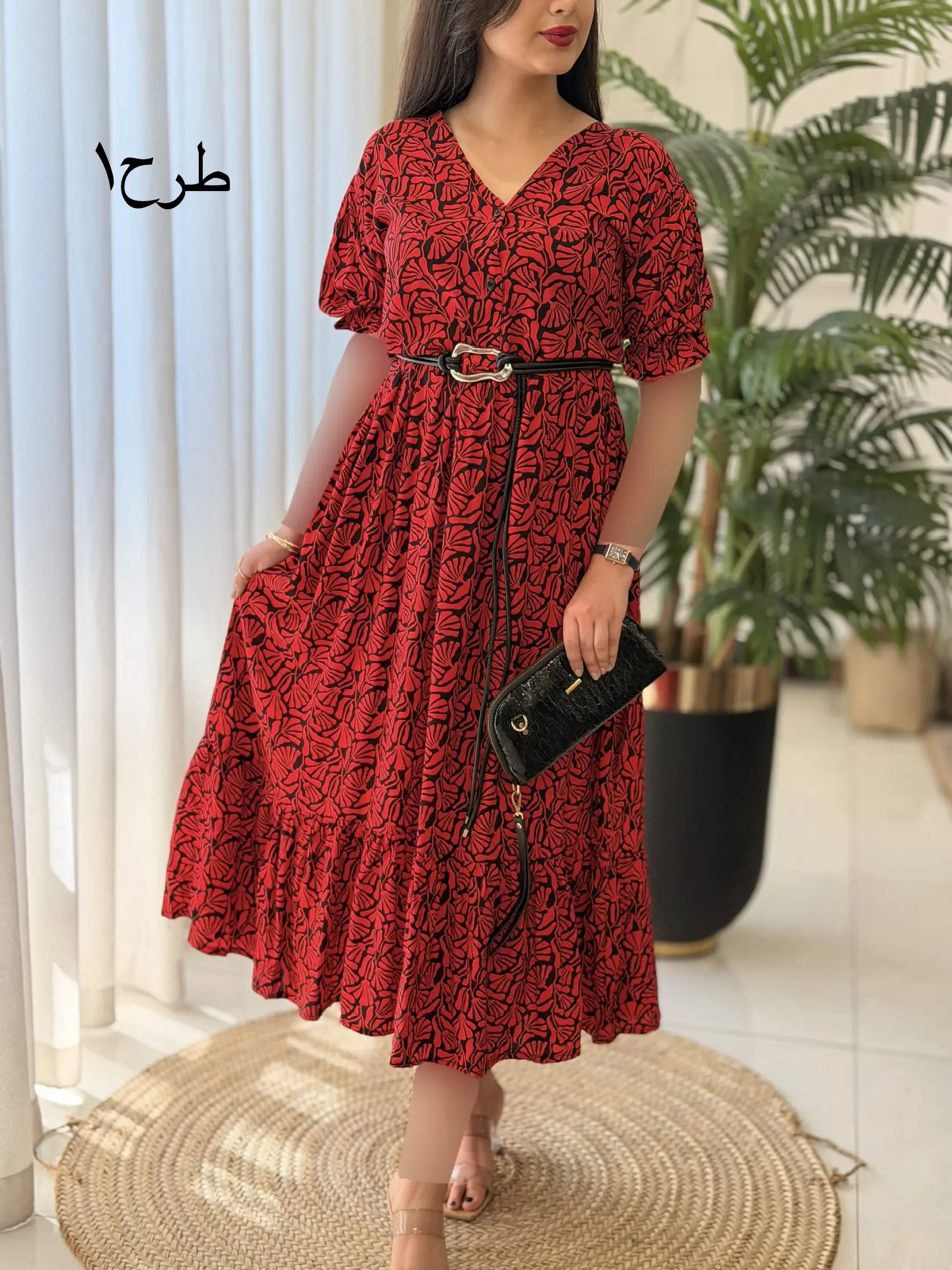 پیراهن بلند تمام نخ ملورا کد2626