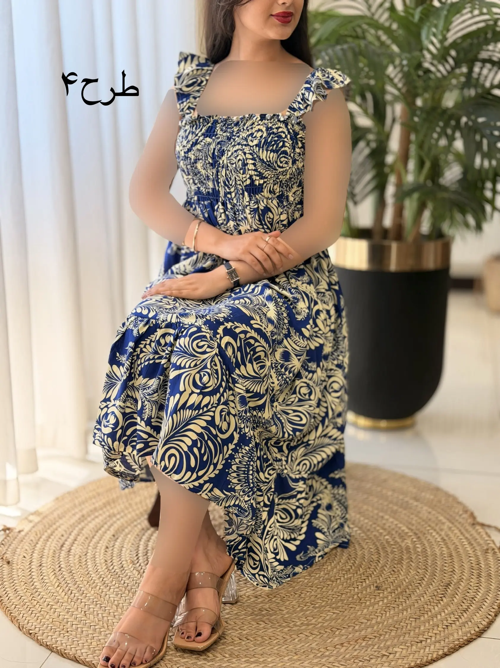 پیراهن تمام نخ بلند آدرینا کد2624