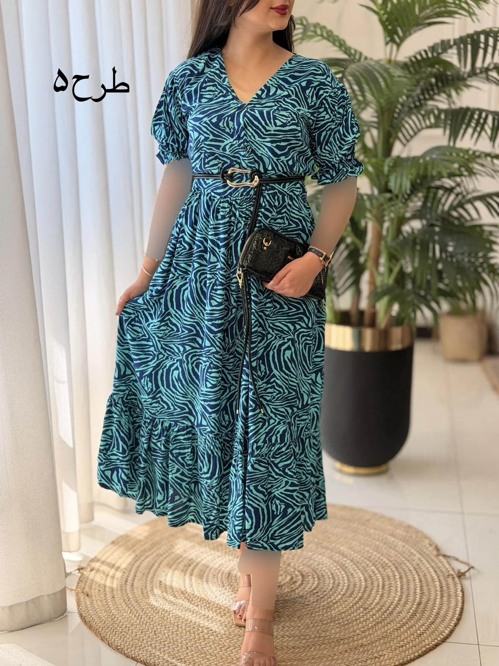 پیراهن بلند تمام نخ ملورا کد2626