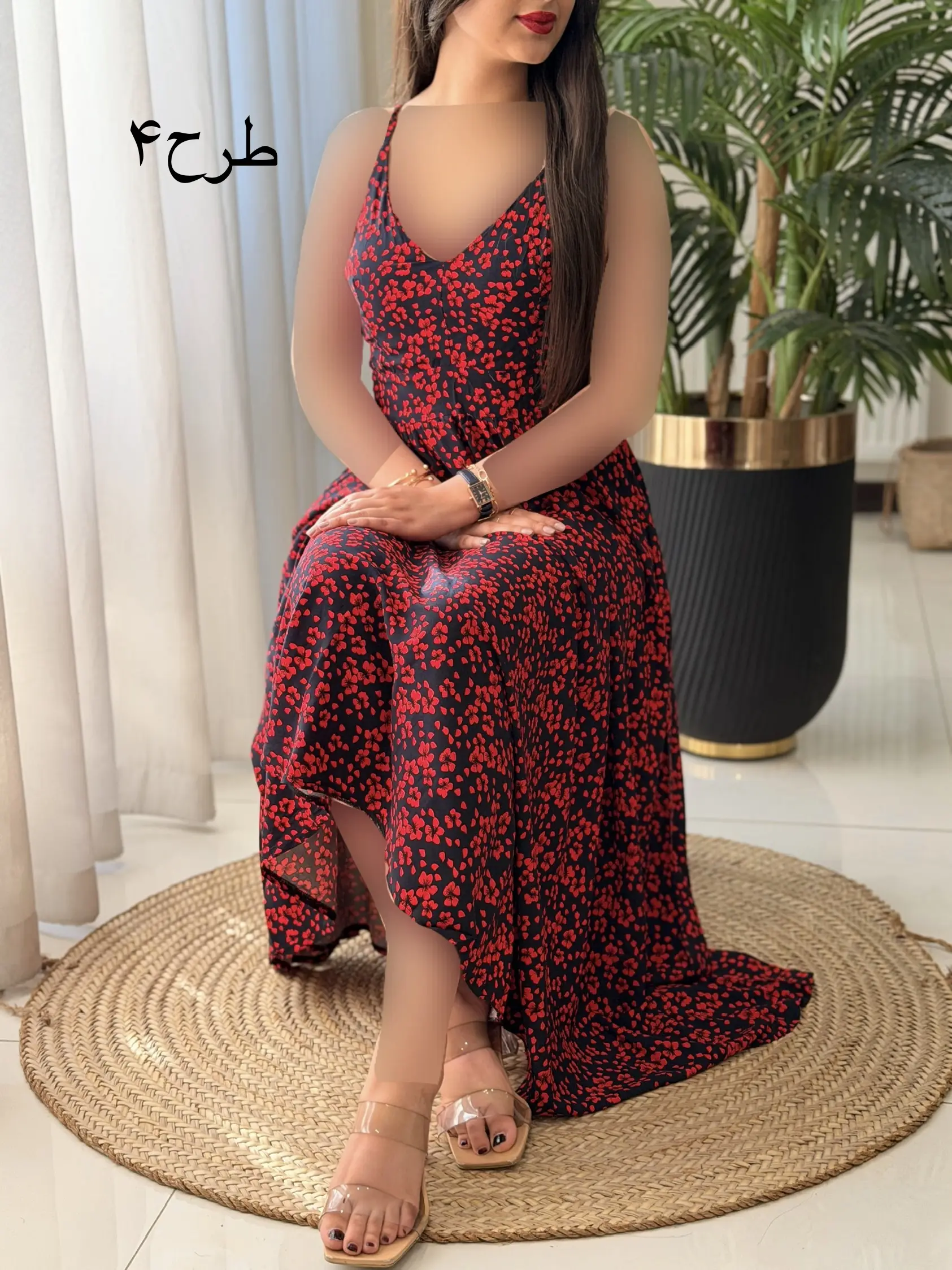 پیراهن بلند تمام نخ السا کد2628