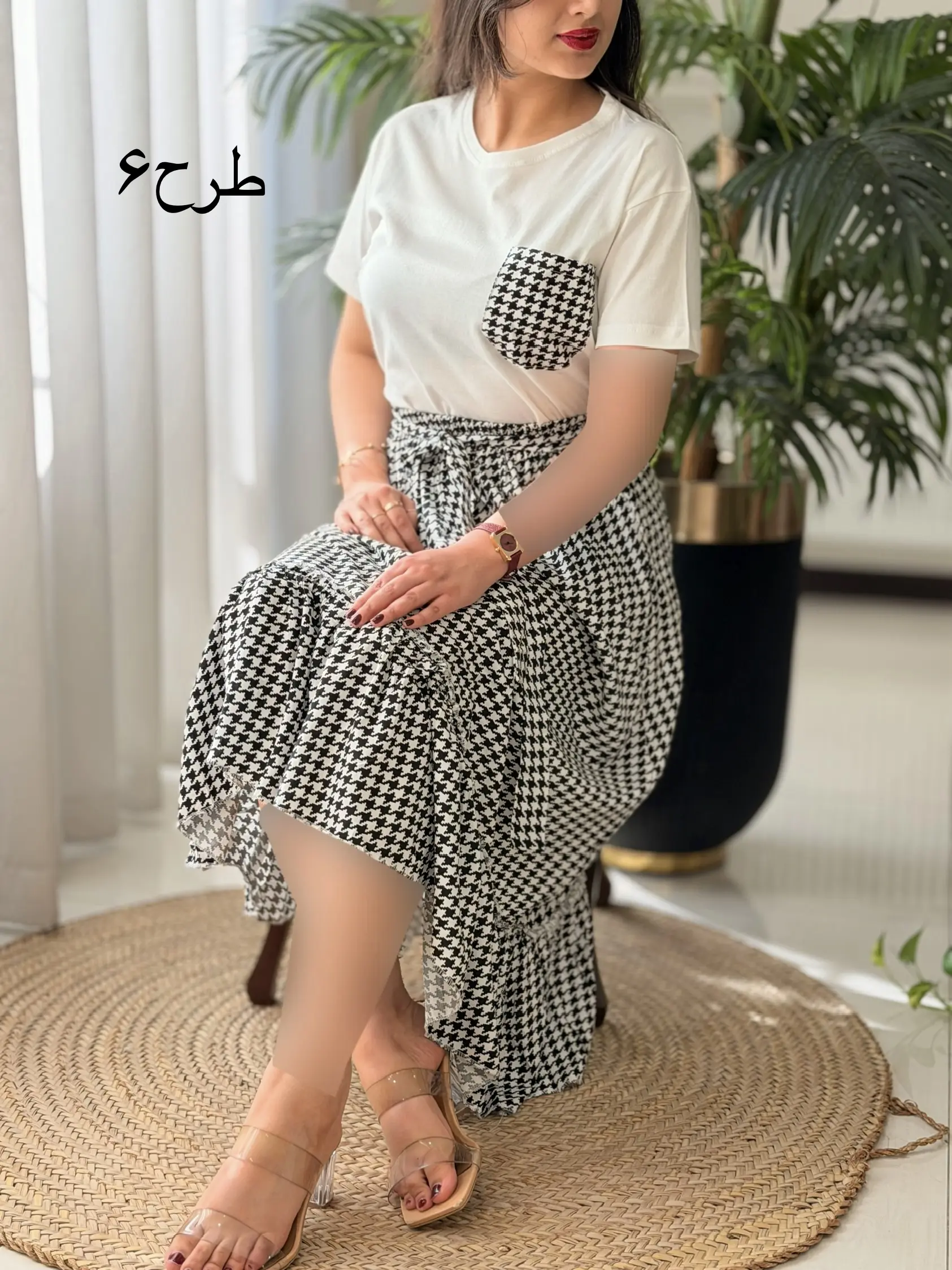 ست تیشرن دامن تک جیب کد2683