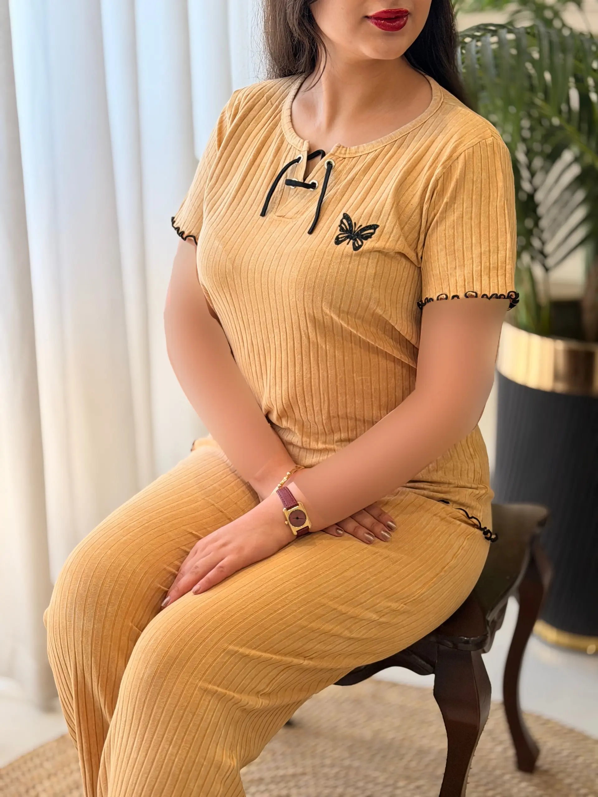 ست تیشرت شلوار آکاردئونی کد2627