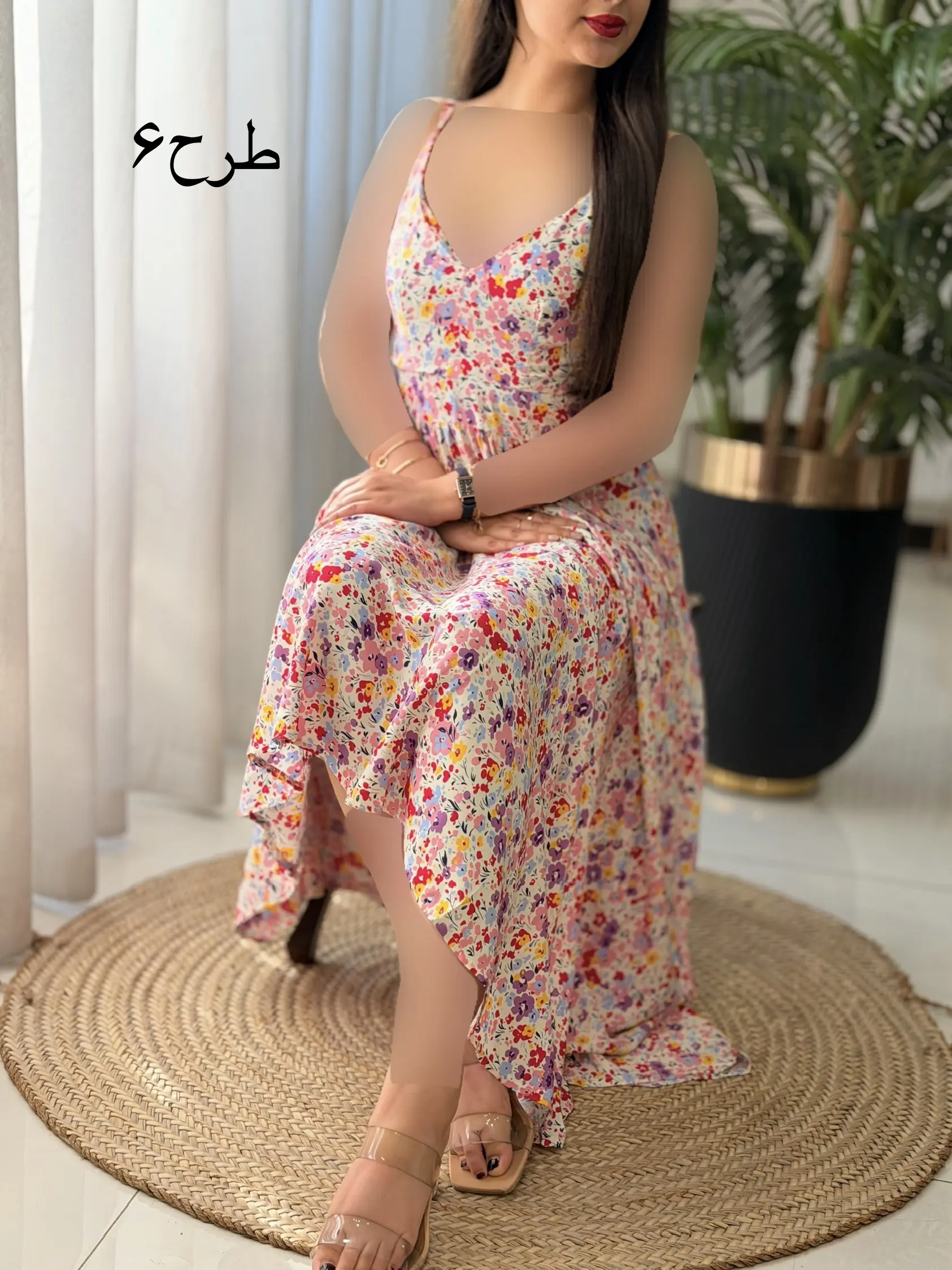پیراهن بلند تمام نخ السا کد2628