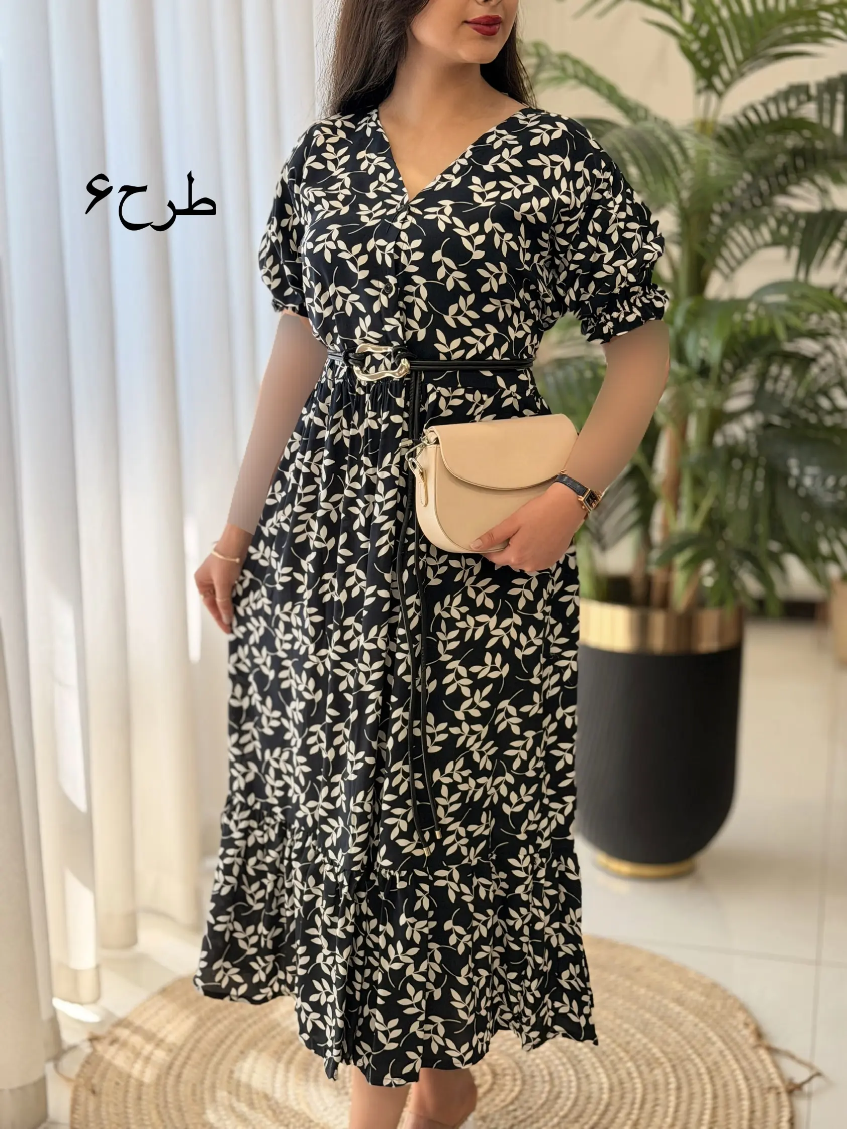 پیراهن بلند تمام نخ ملورا کد2626