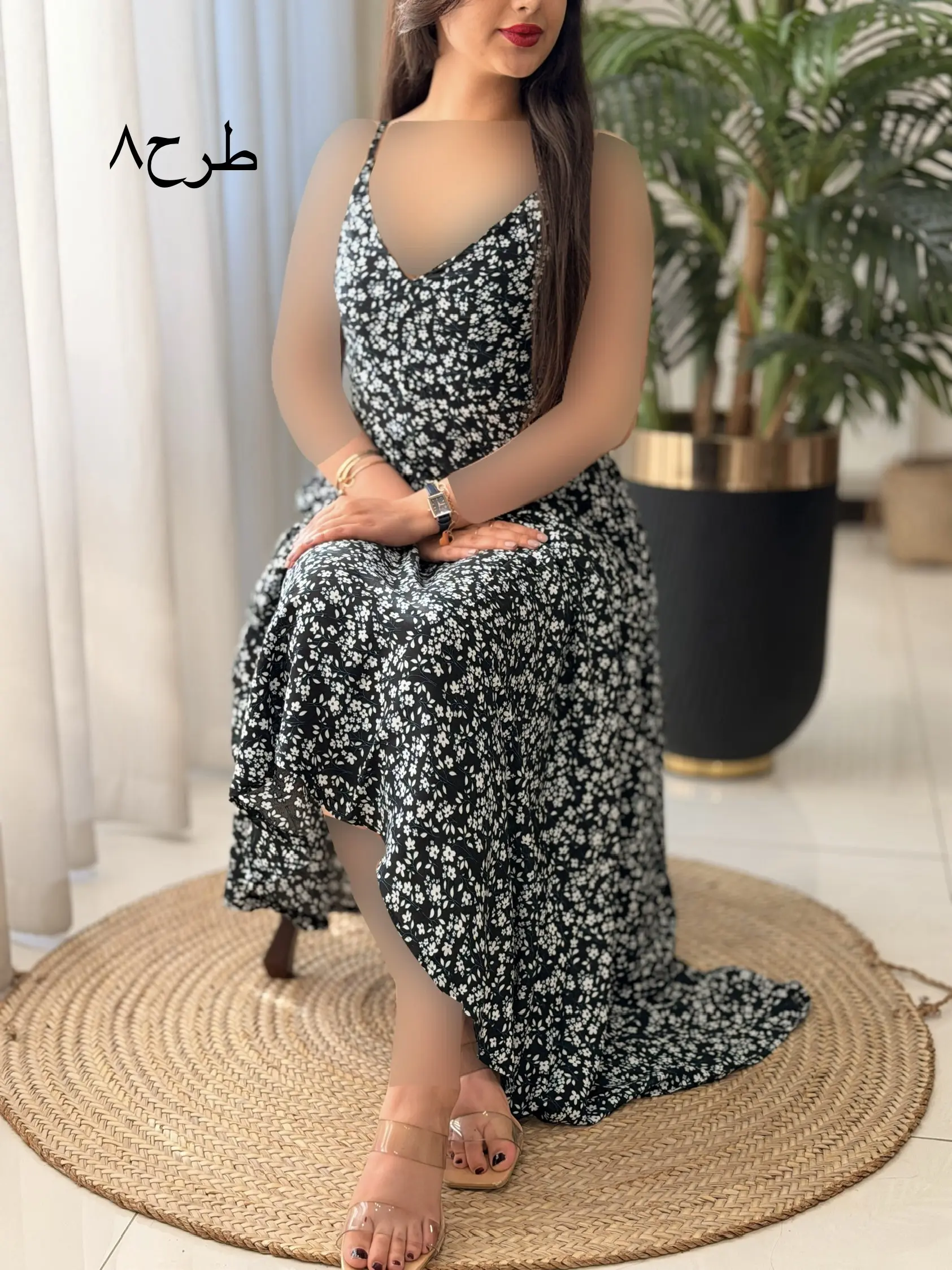 پیراهن بلند تمام نخ السا کد2628
