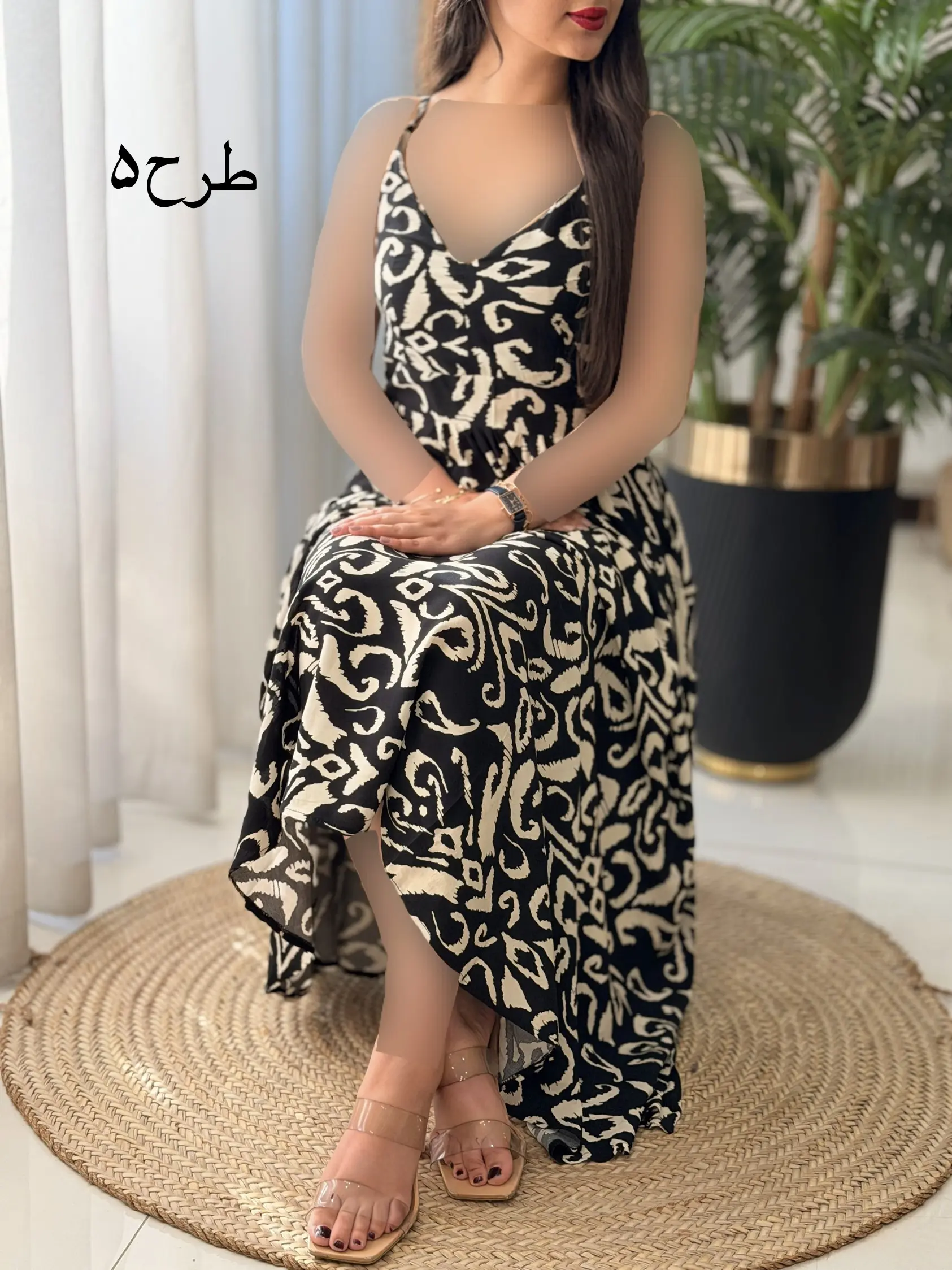 پیراهن بلند تمام نخ السا کد2628