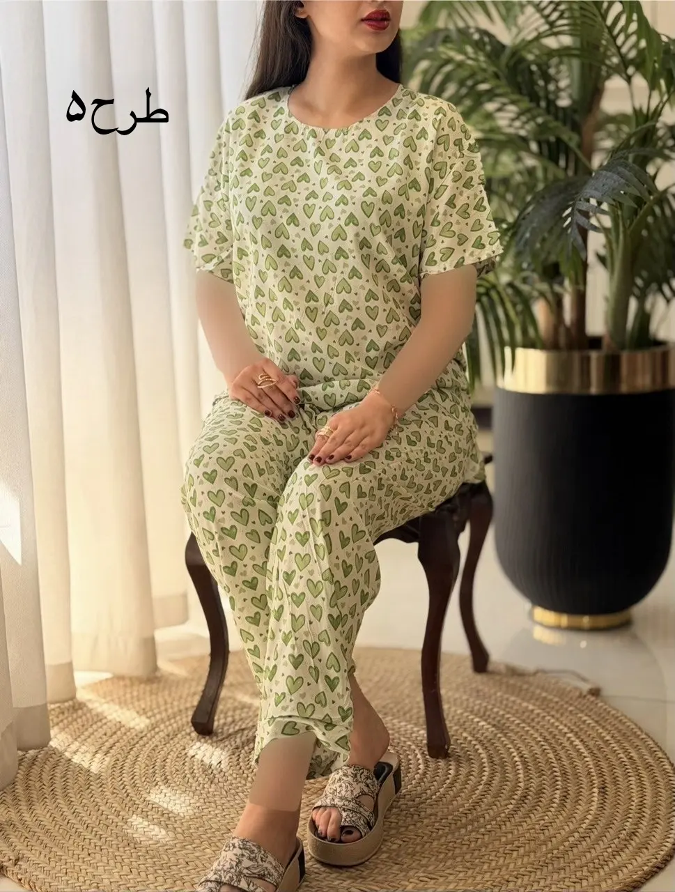 ست تیشرت شلوار تمام نخ کد2623