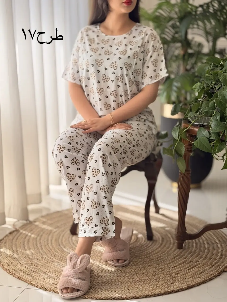 ست تیشرت شلوار تمام نخ کد2623