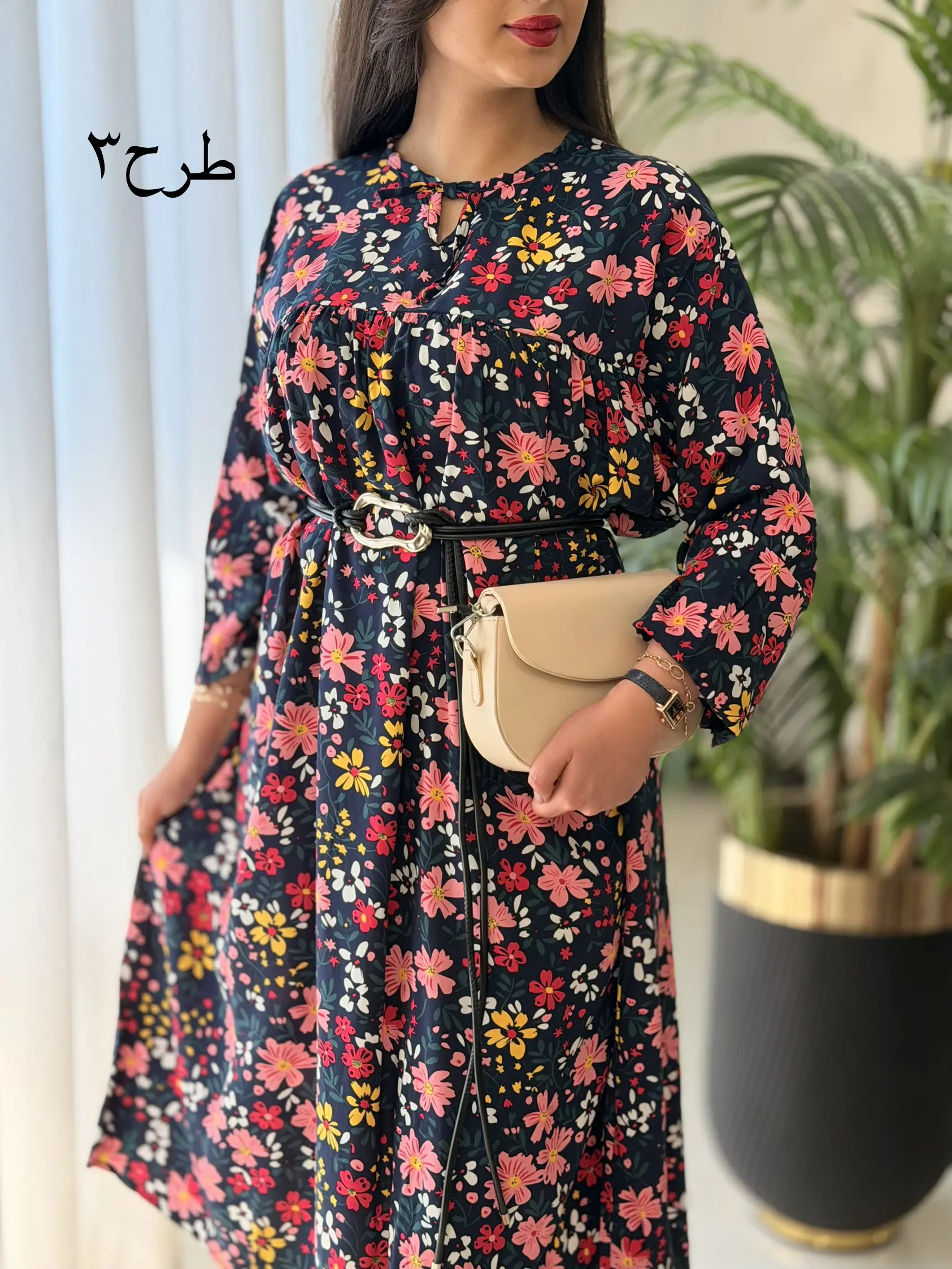 پیراهن بلند تمام نخ پریسا کد2631