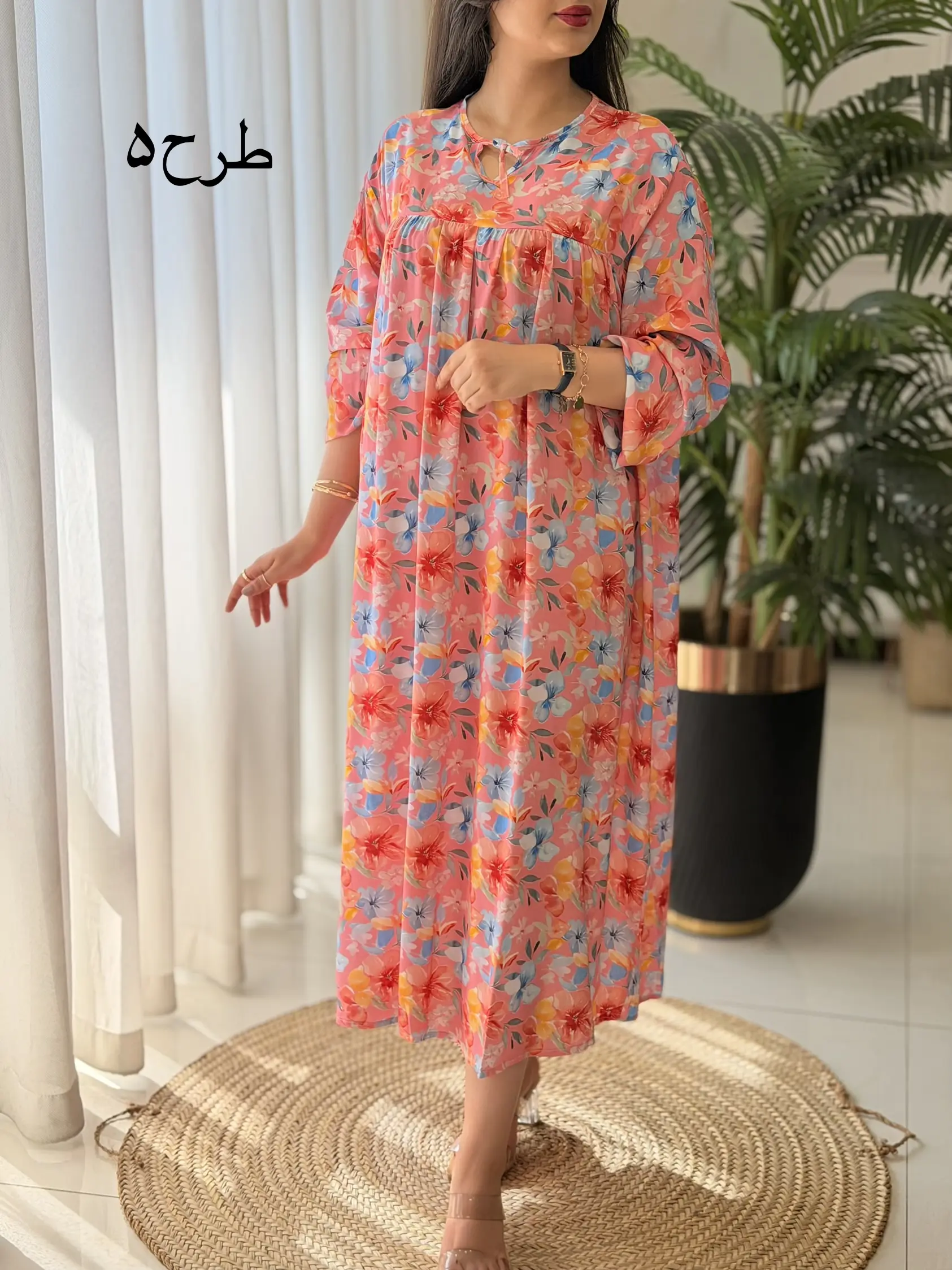 پیراهن بلند تمام نخ پریسا کد2631