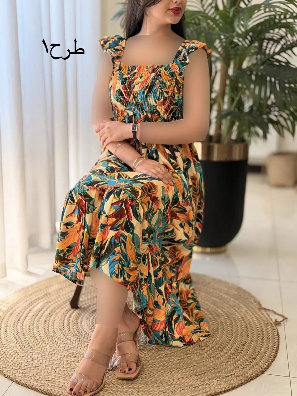 پیراهن تمام نخ بلند آدرینا کد2624