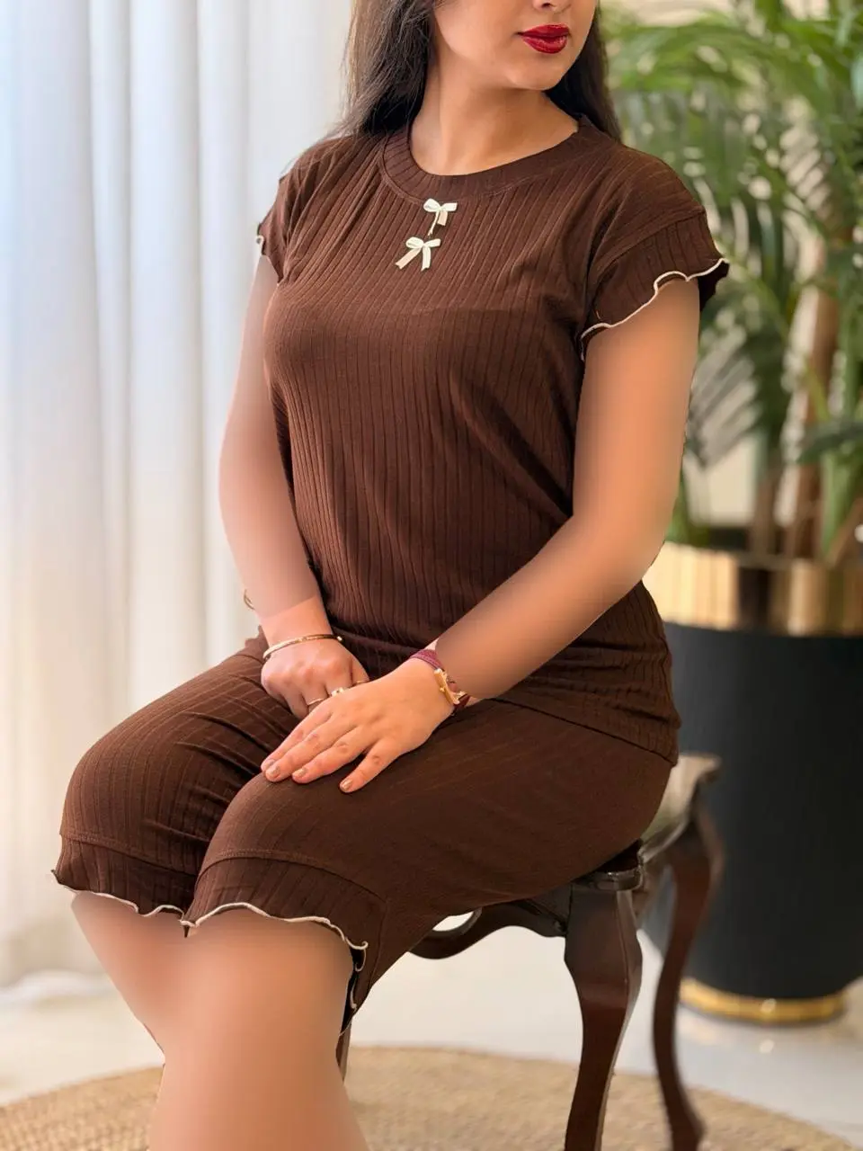 ست تیشرت شلوارک آکاردئونی کد2625