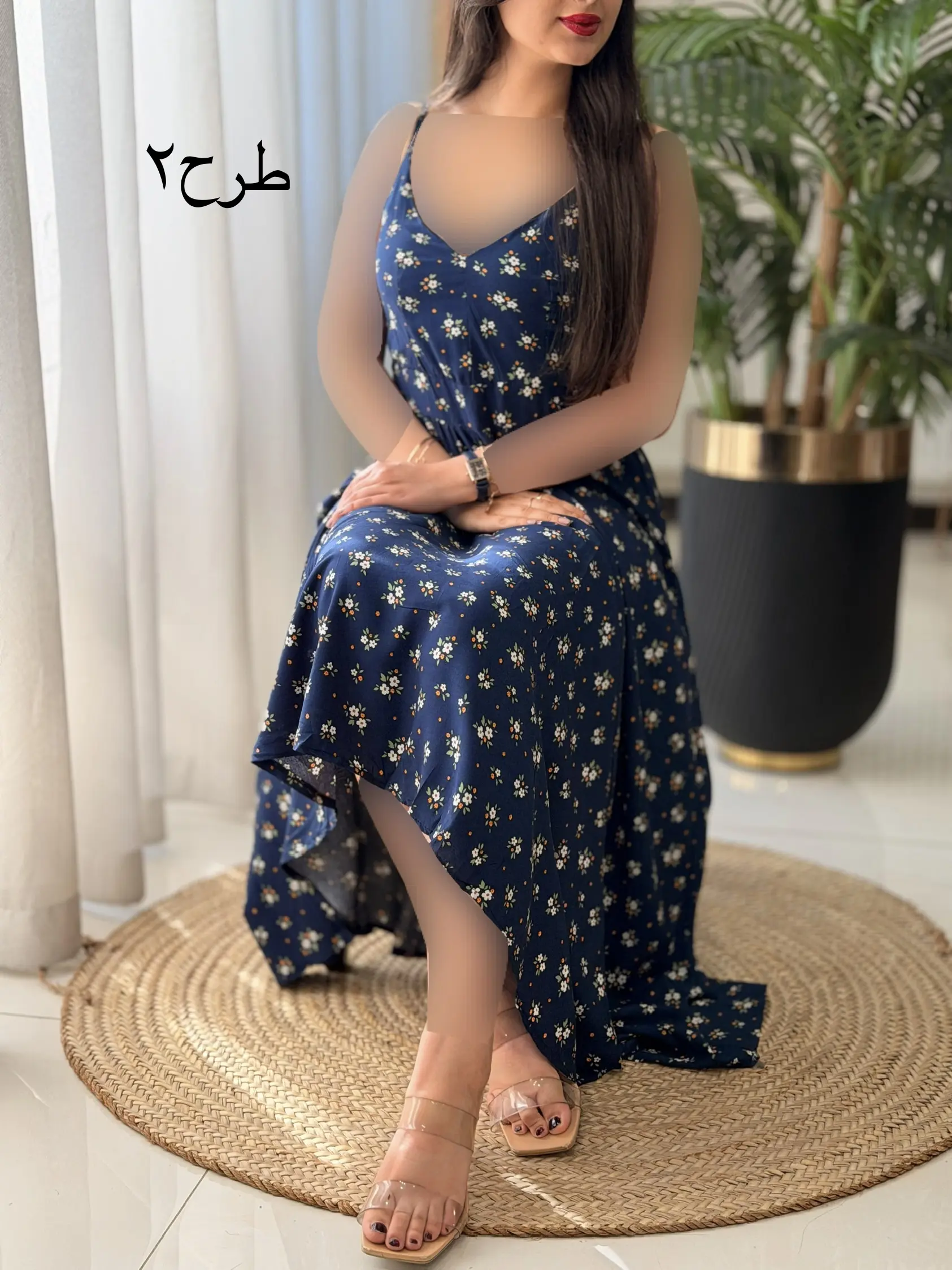 پیراهن بلند تمام نخ السا کد2628