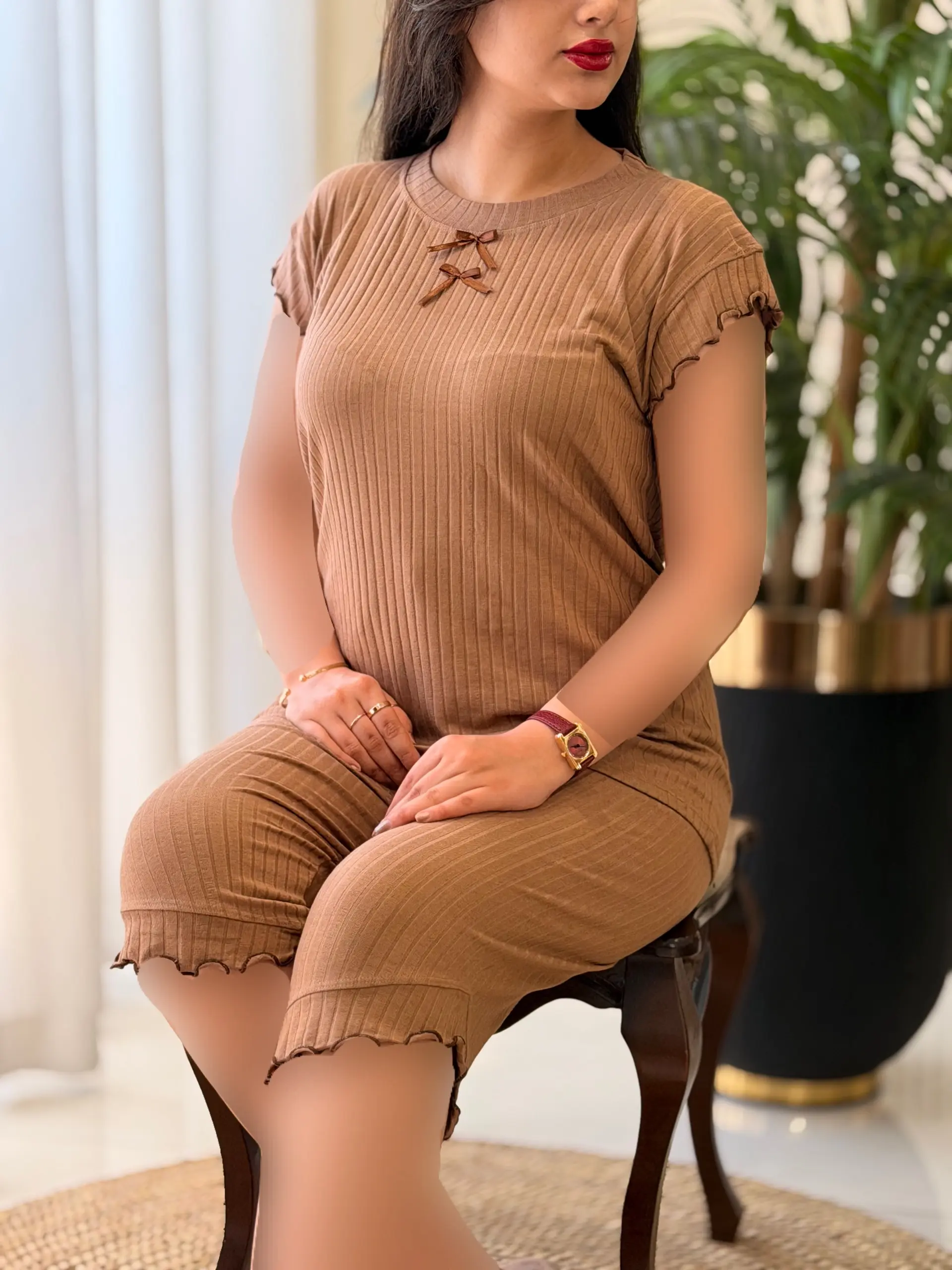 ست تیشرت شلوارک آکاردئونی کد2625