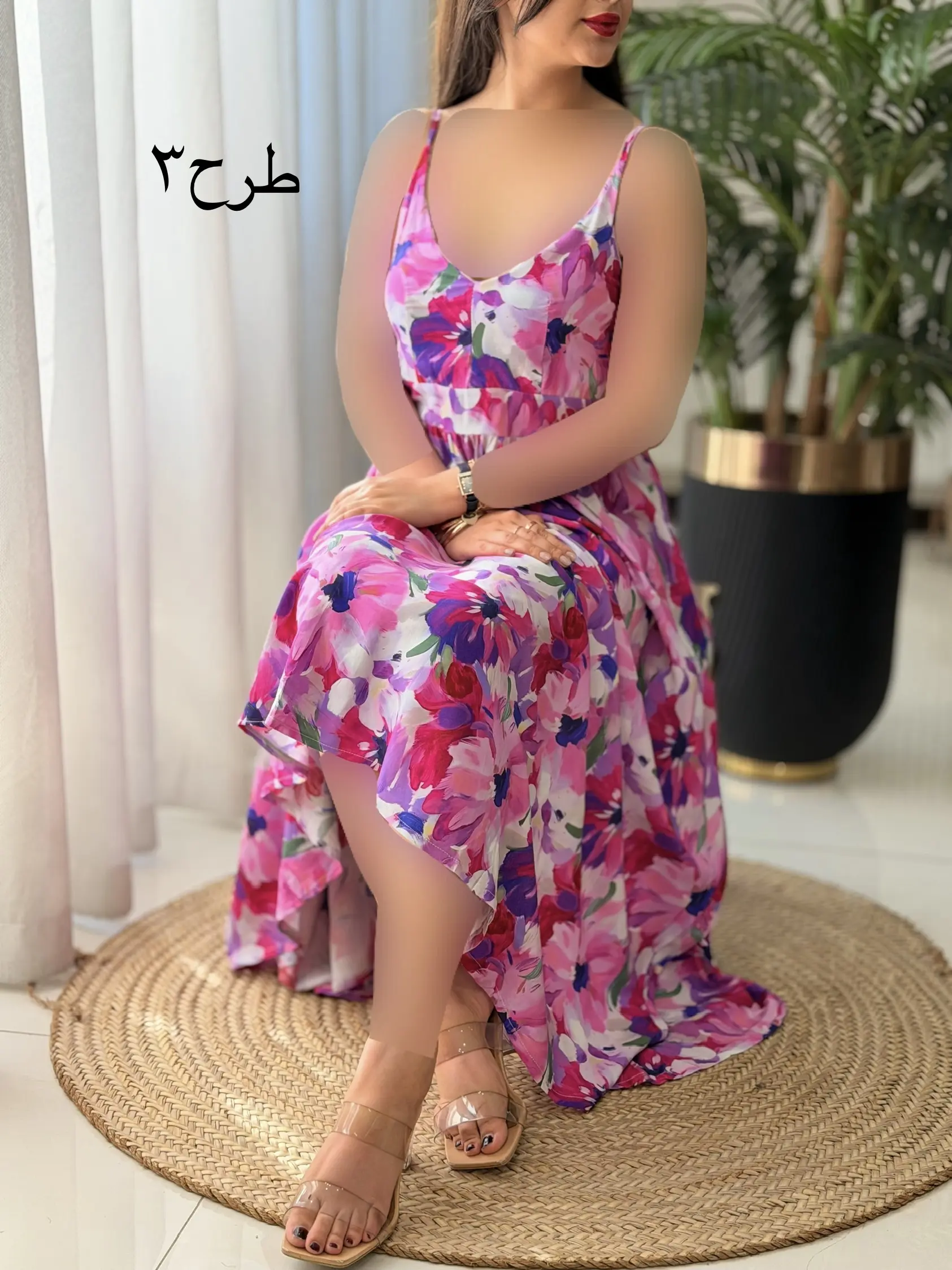 پیراهن بلند تمام نخ السا کد2628