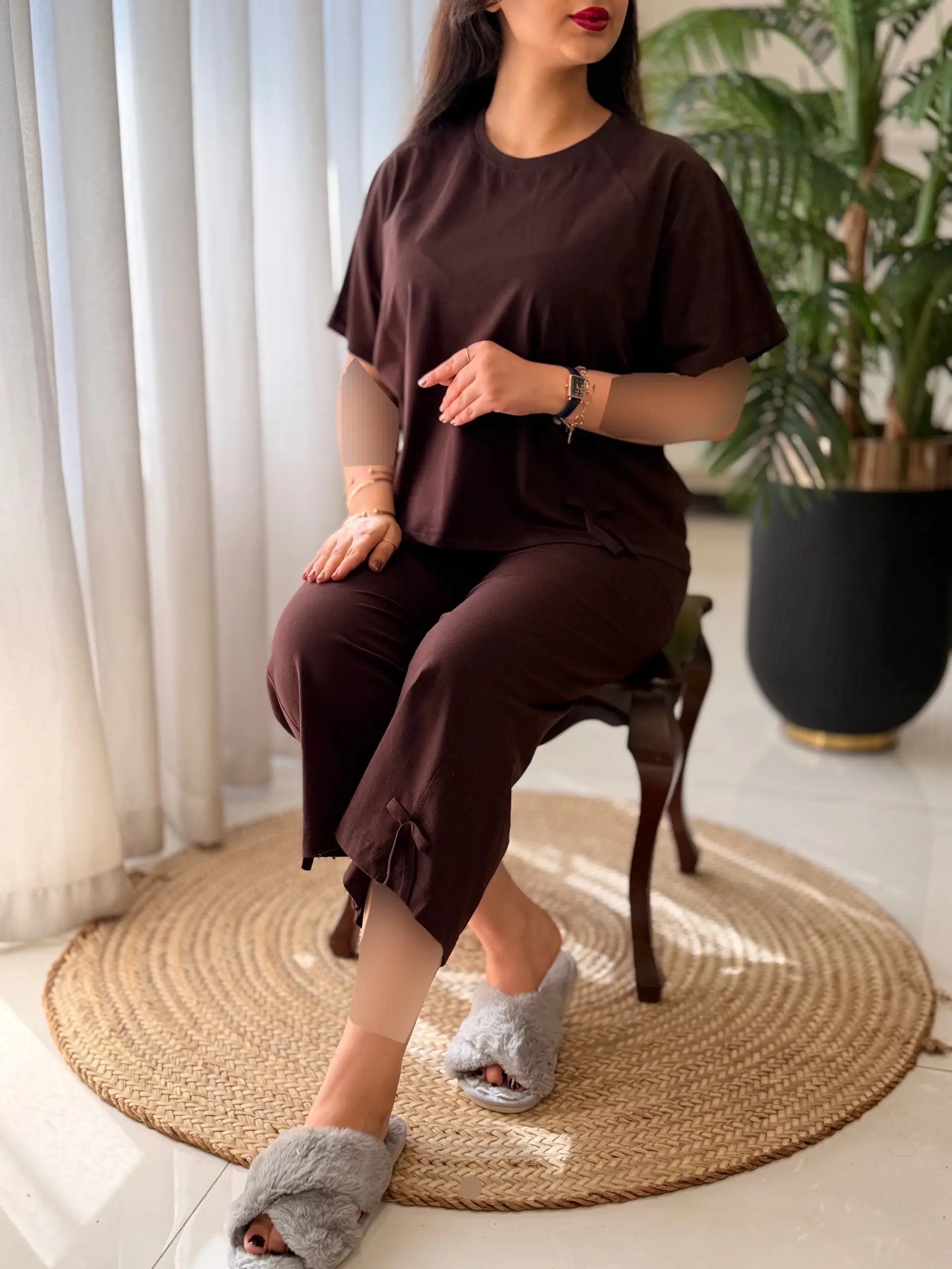 ست تیشرت شلوارک پاپیون کد2643