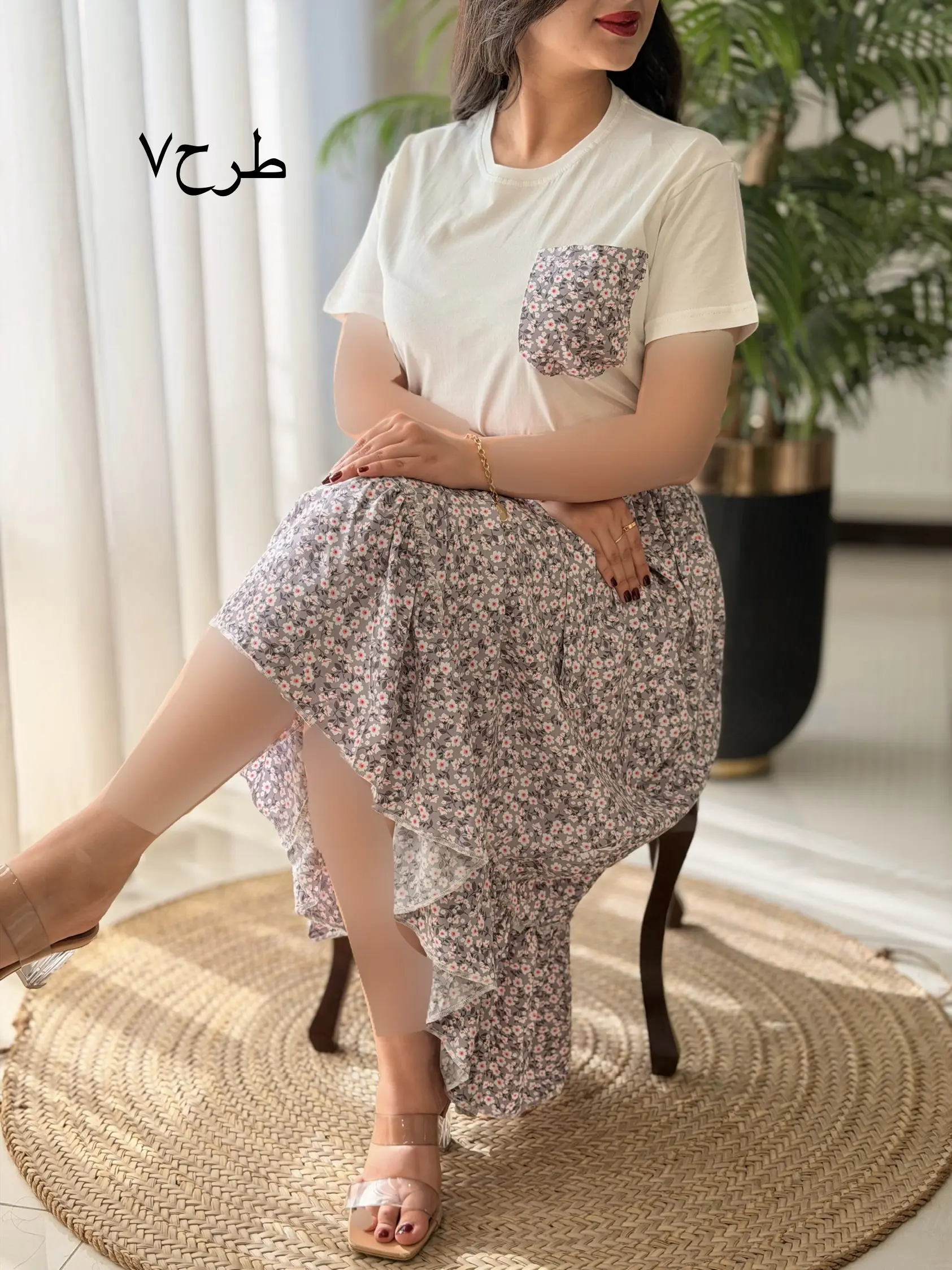 ست تیشرت دامن تک جیب کد2667