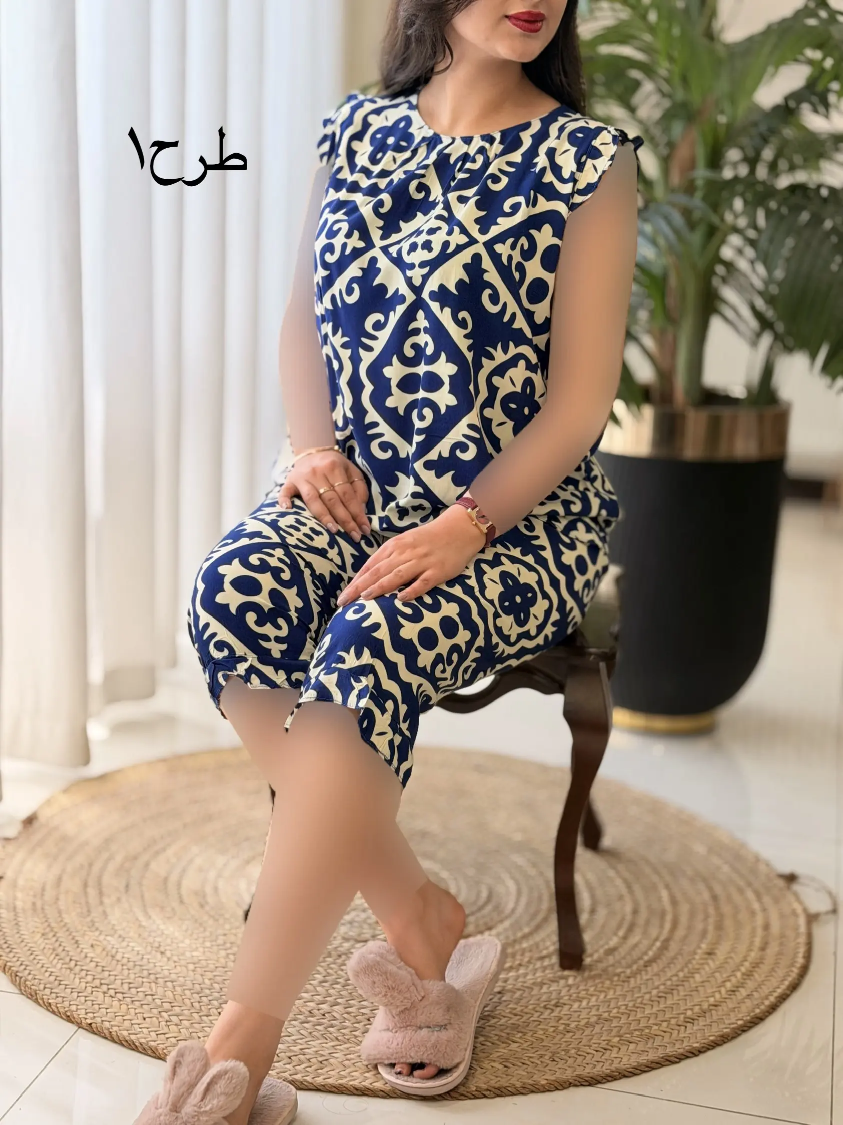 ست تاپ شلوارک چین دار کد2639