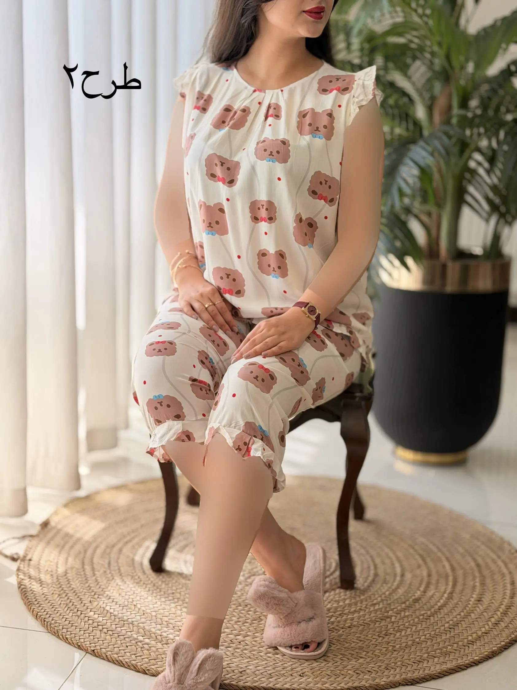 ست تاپ شلوارک چین دار کد2639