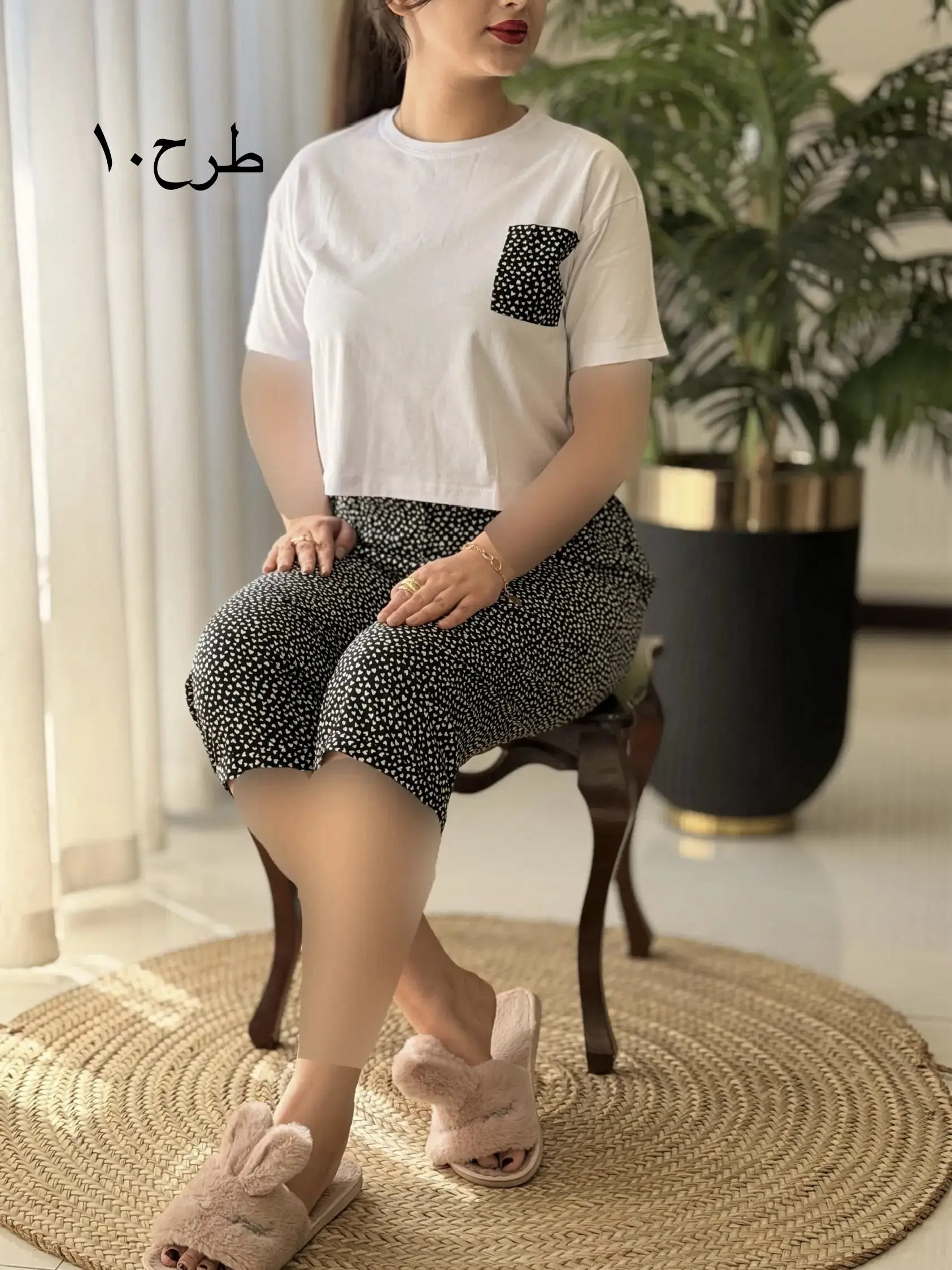 ست تیشرت شلوارک ترکیبی کد2648