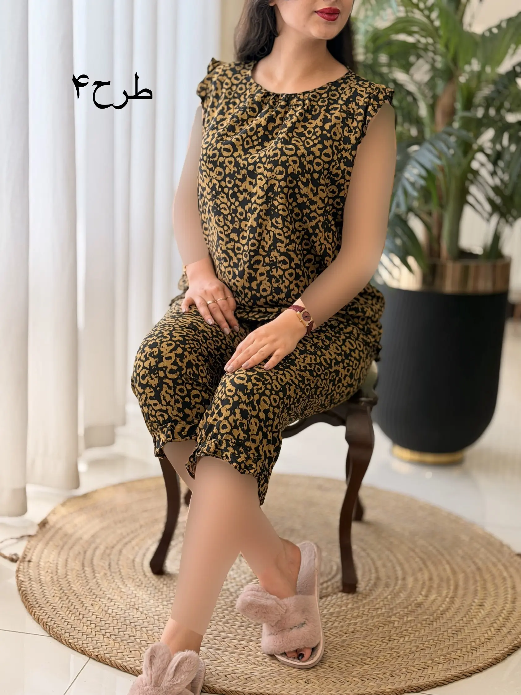 ست تاپ شلوارک چین دار کد2639
