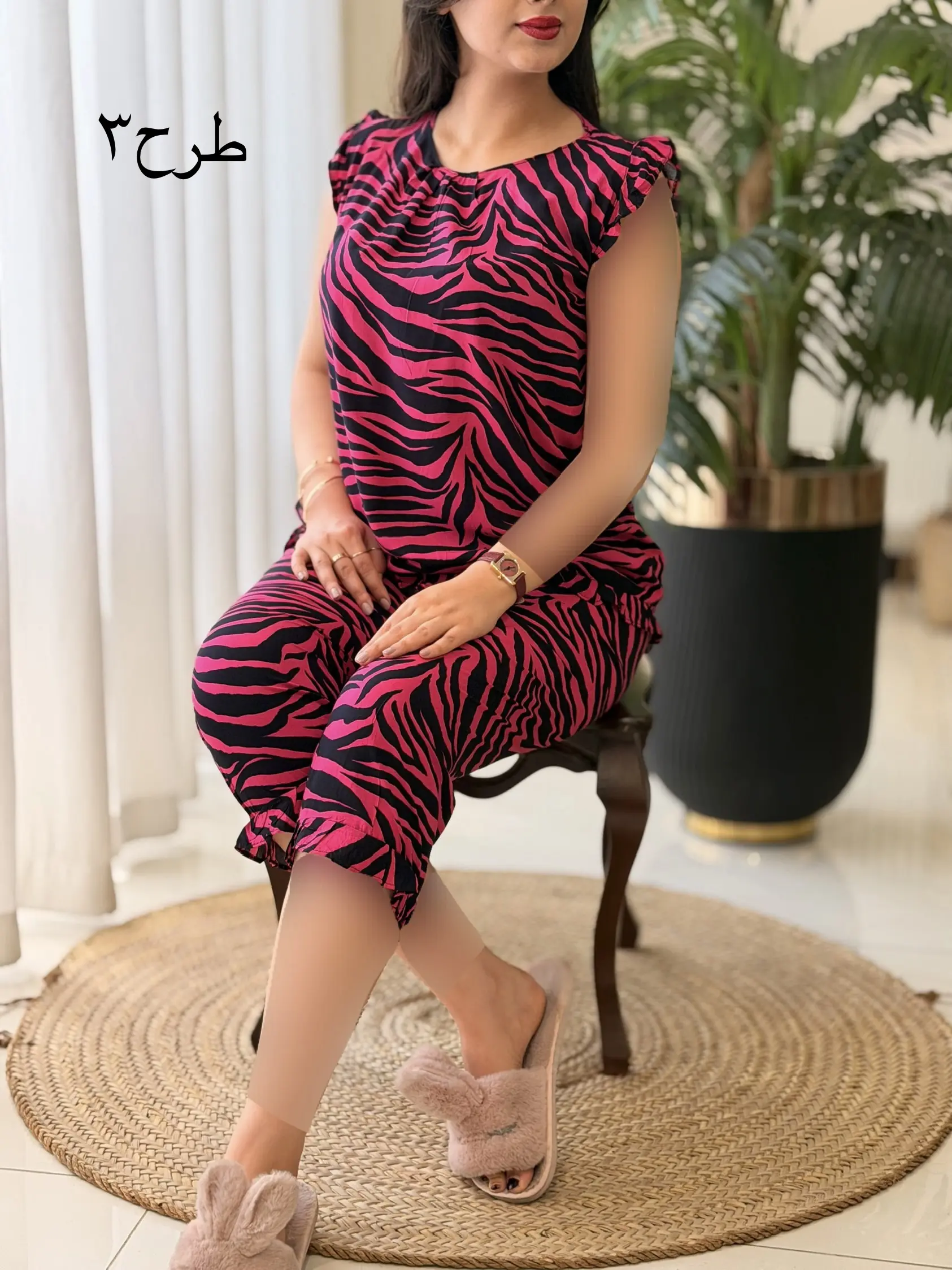 ست تاپ شلوارک چین دار کد2639