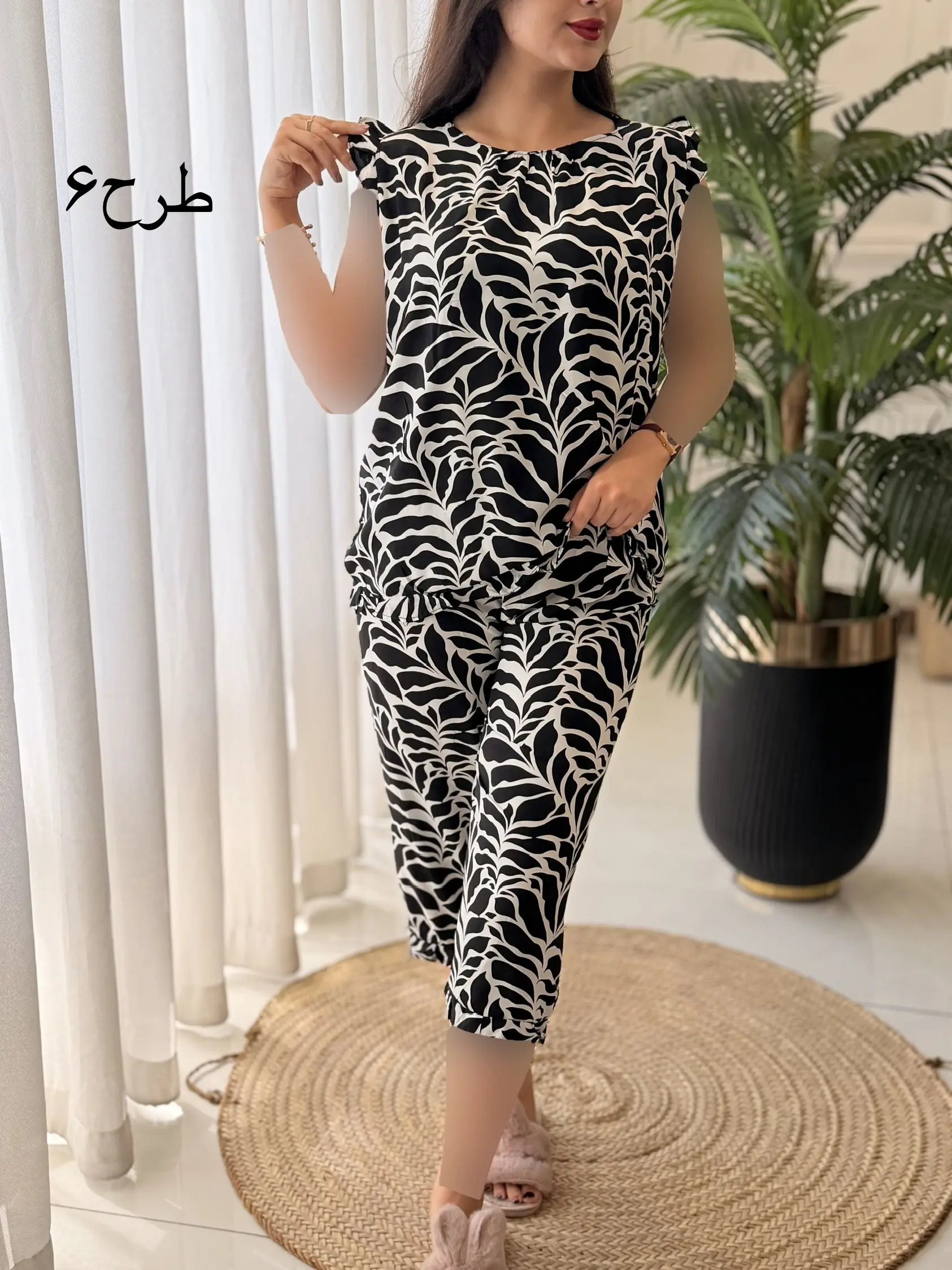 ست تاپ شلوارک چین دار کد2639