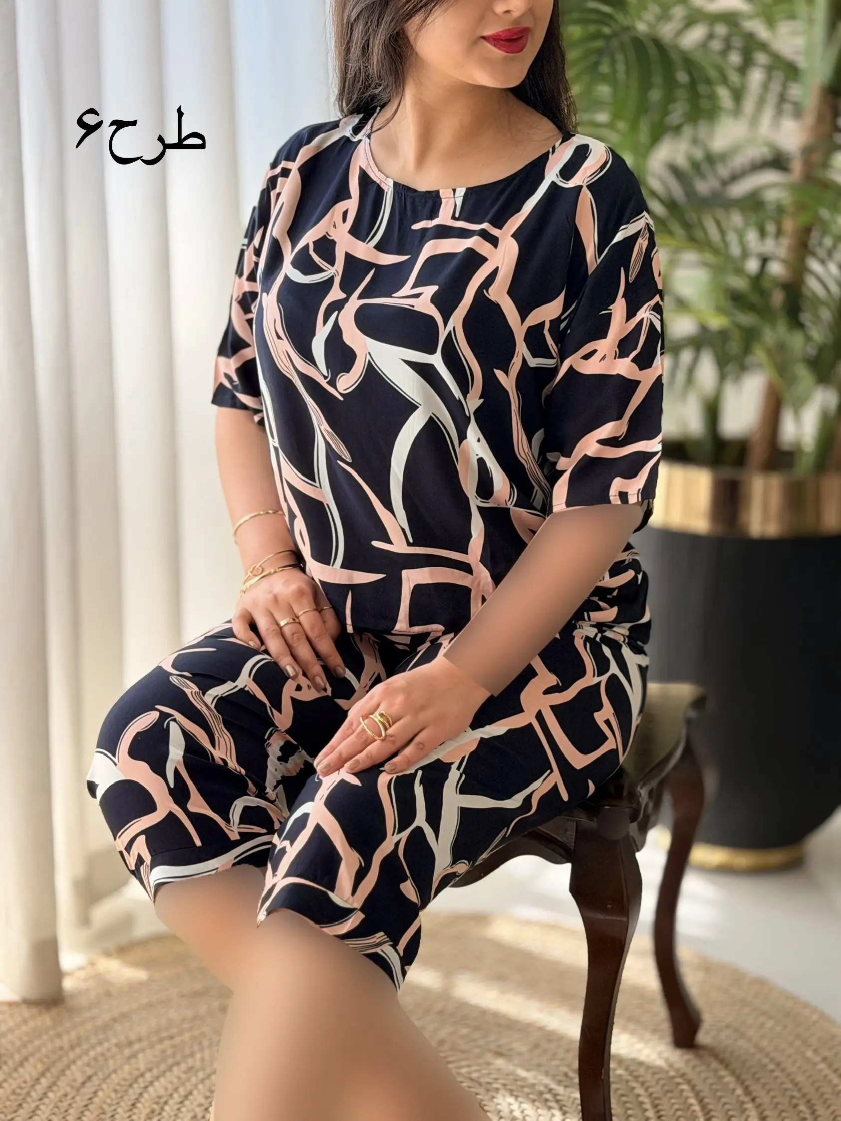ست تیشرت شلوارک برمودا کد2676