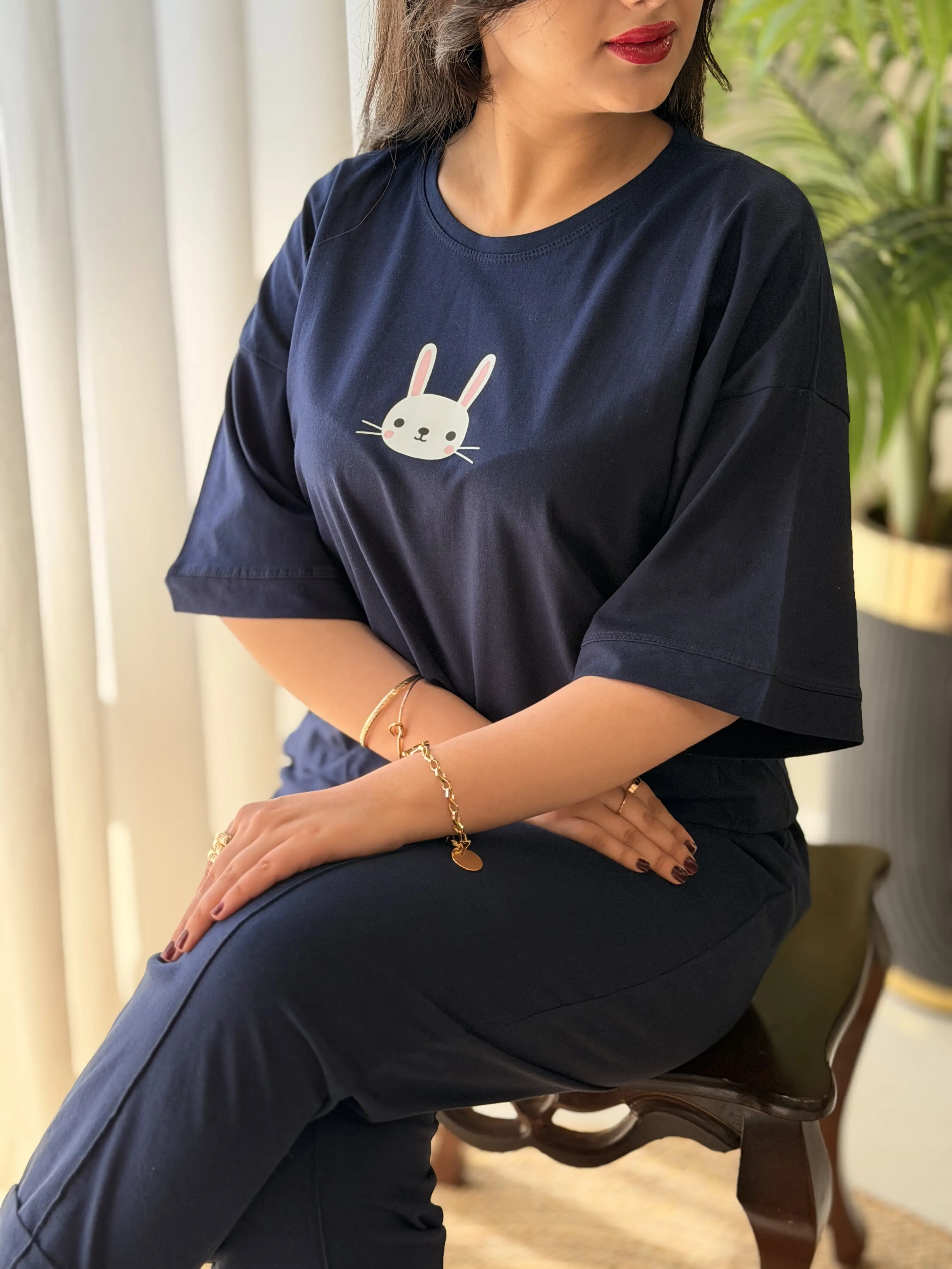 ست تیشرت شلوار طرح دار کد2673