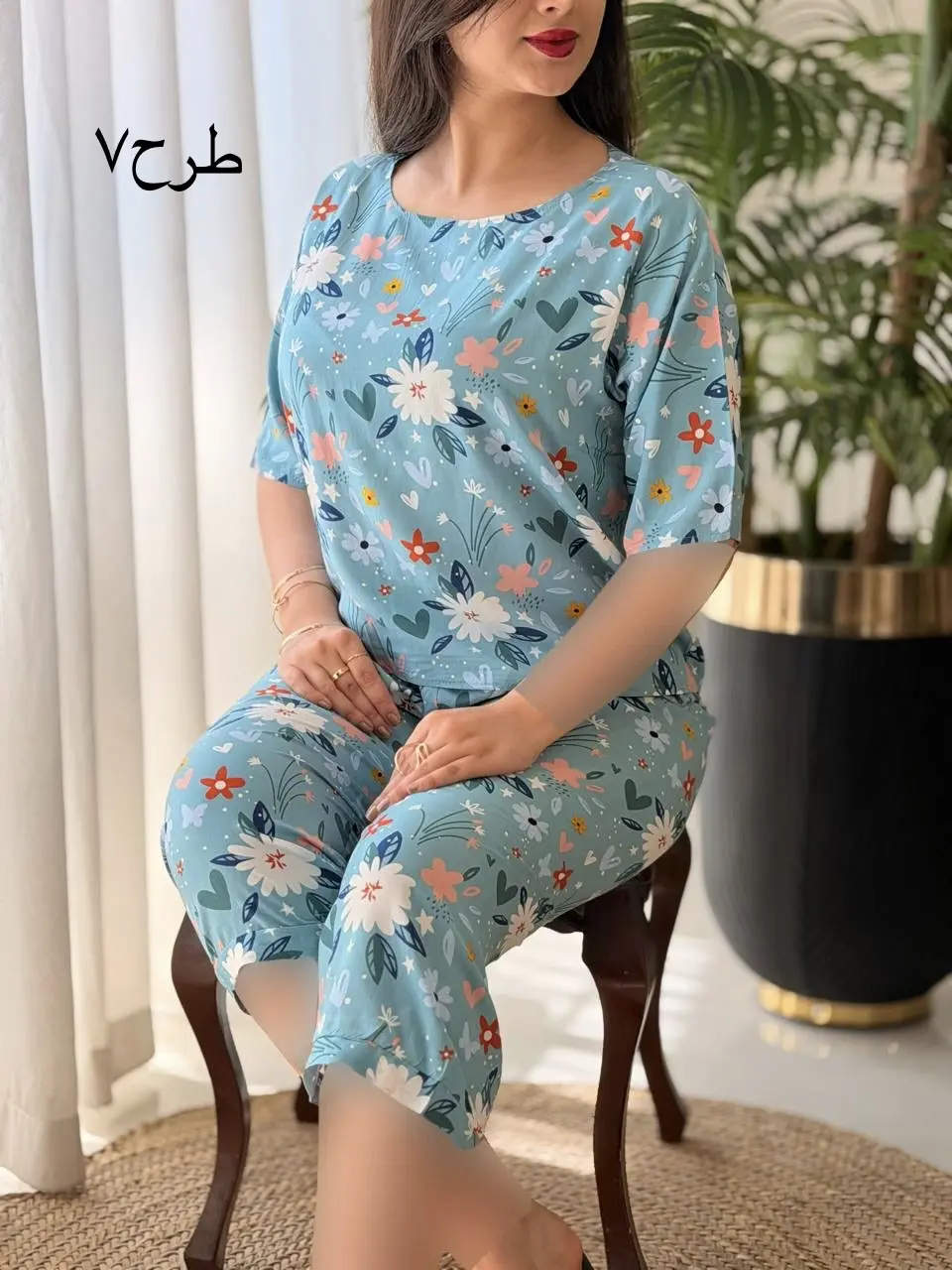 ست تیشرت شلوارک برمودا کد2676
