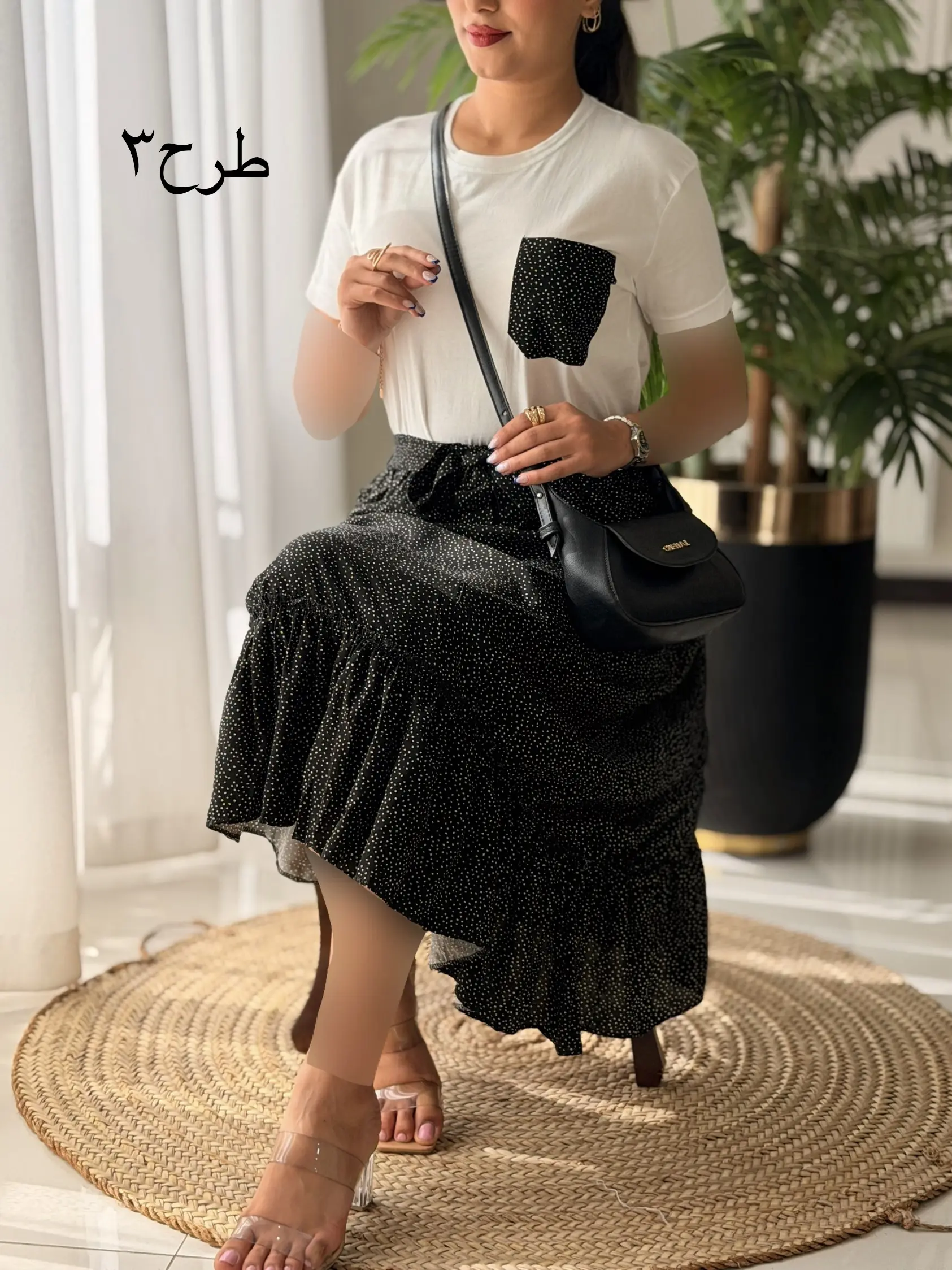 ست تیشرت دامن تک جیب کد2709