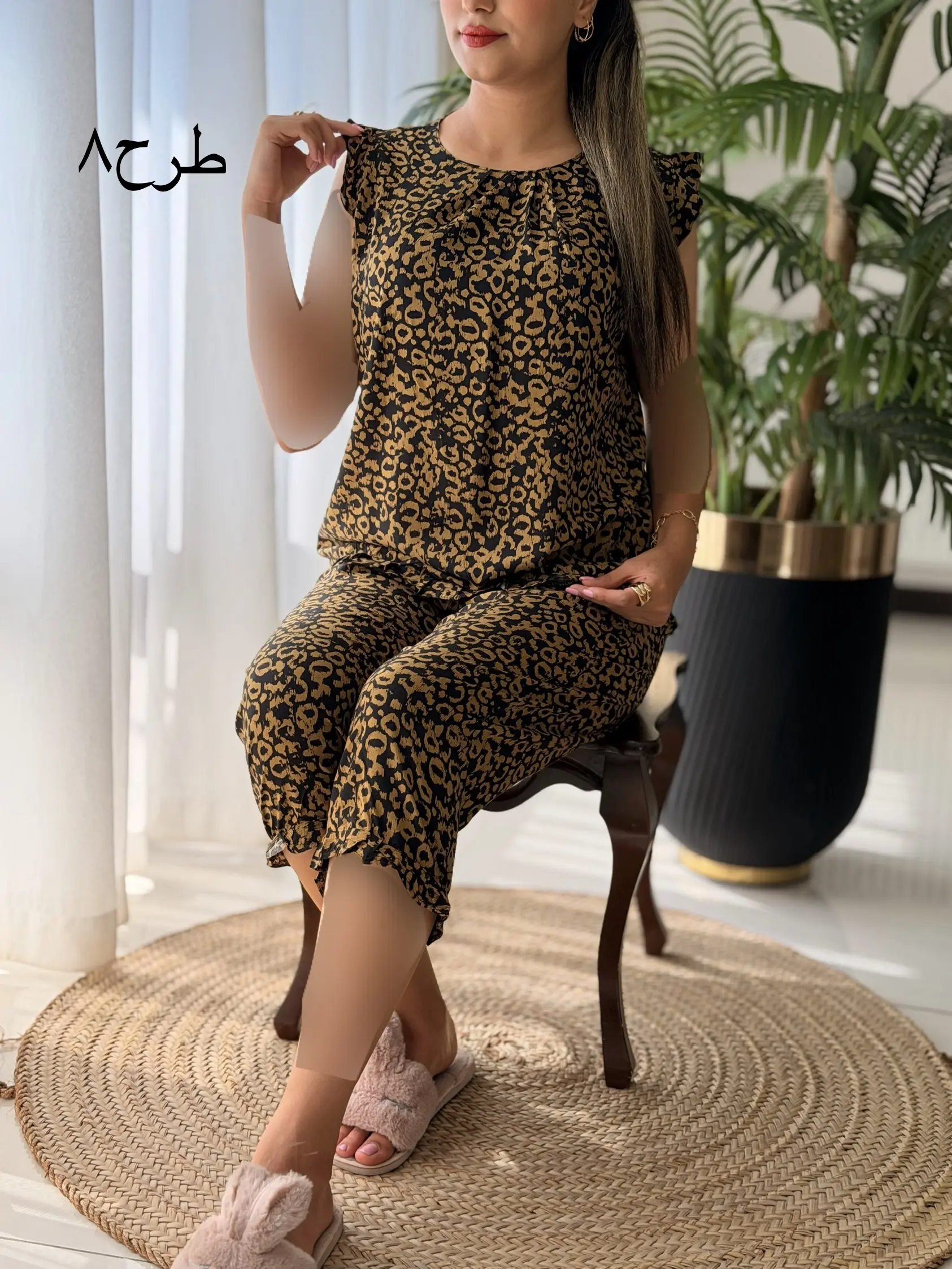 ست تاپ شلوارک چین دار کد2604