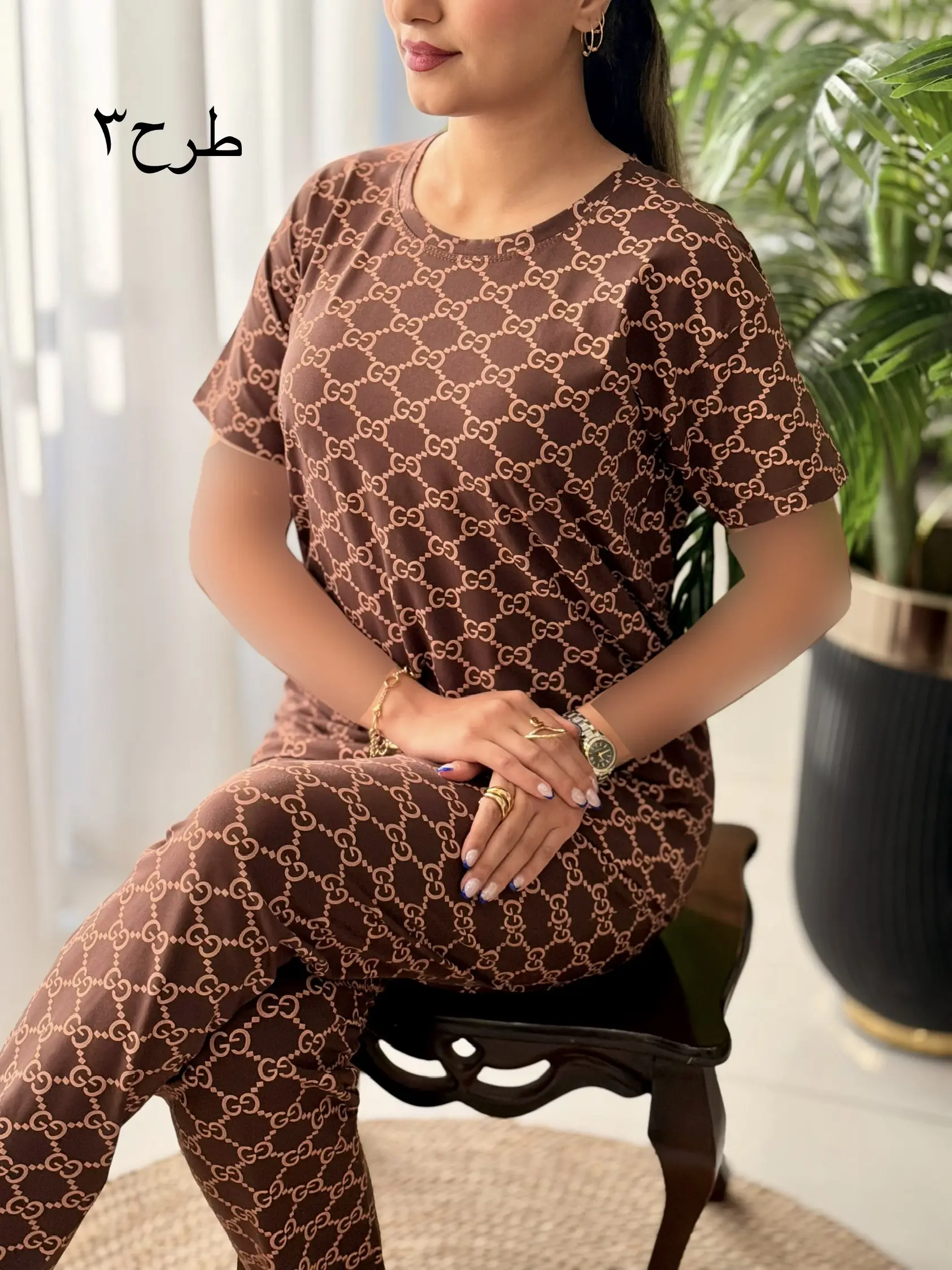 ست تیشرت شلوار آیدا کد2717